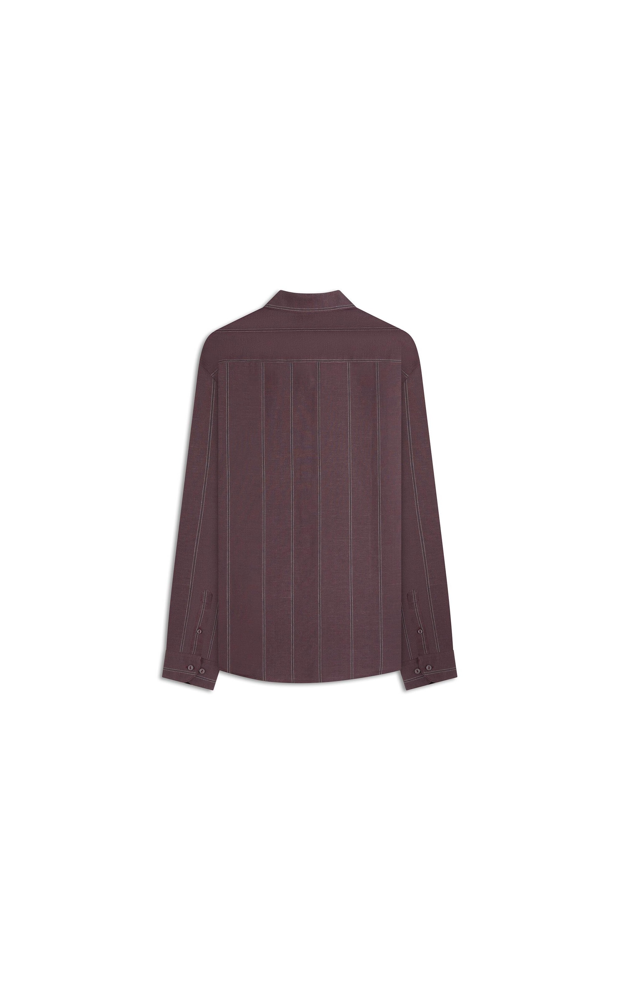 Camisa Linho  Belnd Saulo Ml Bordeaux