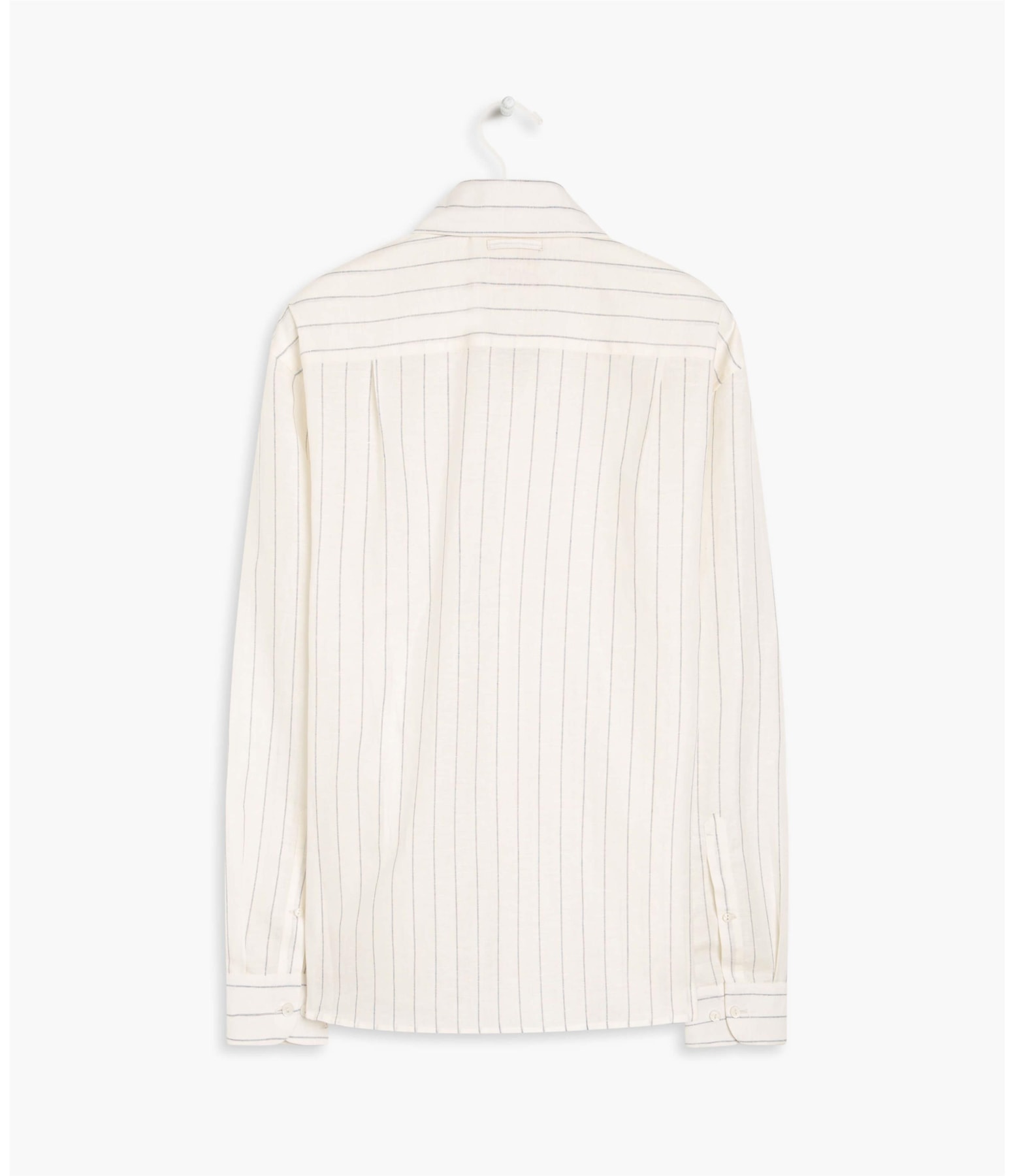 Camisa Linho  Bento Listrada Ml  Off White