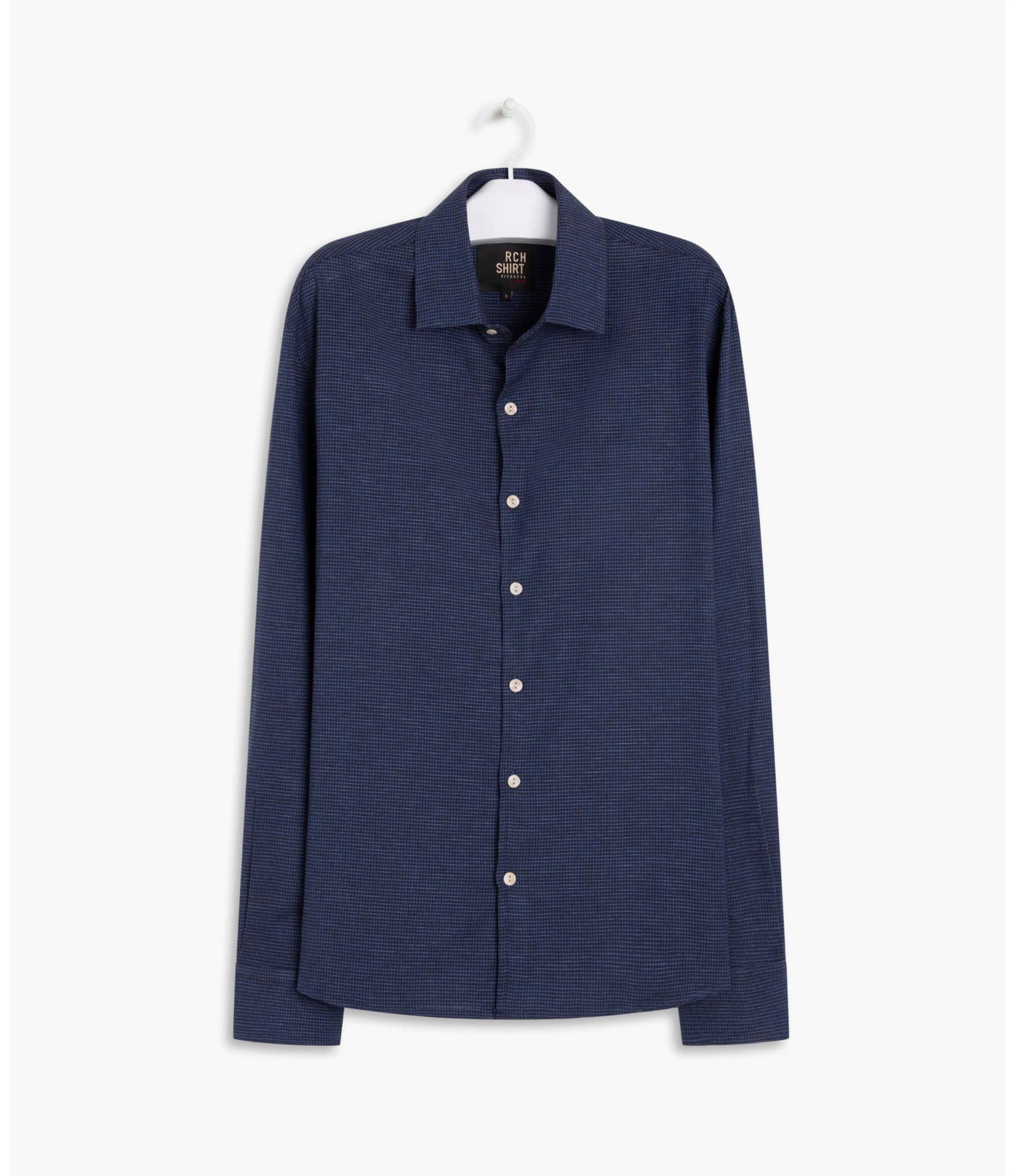 Camisa Linho  Beraldo Xadrez Ml Dark Navy