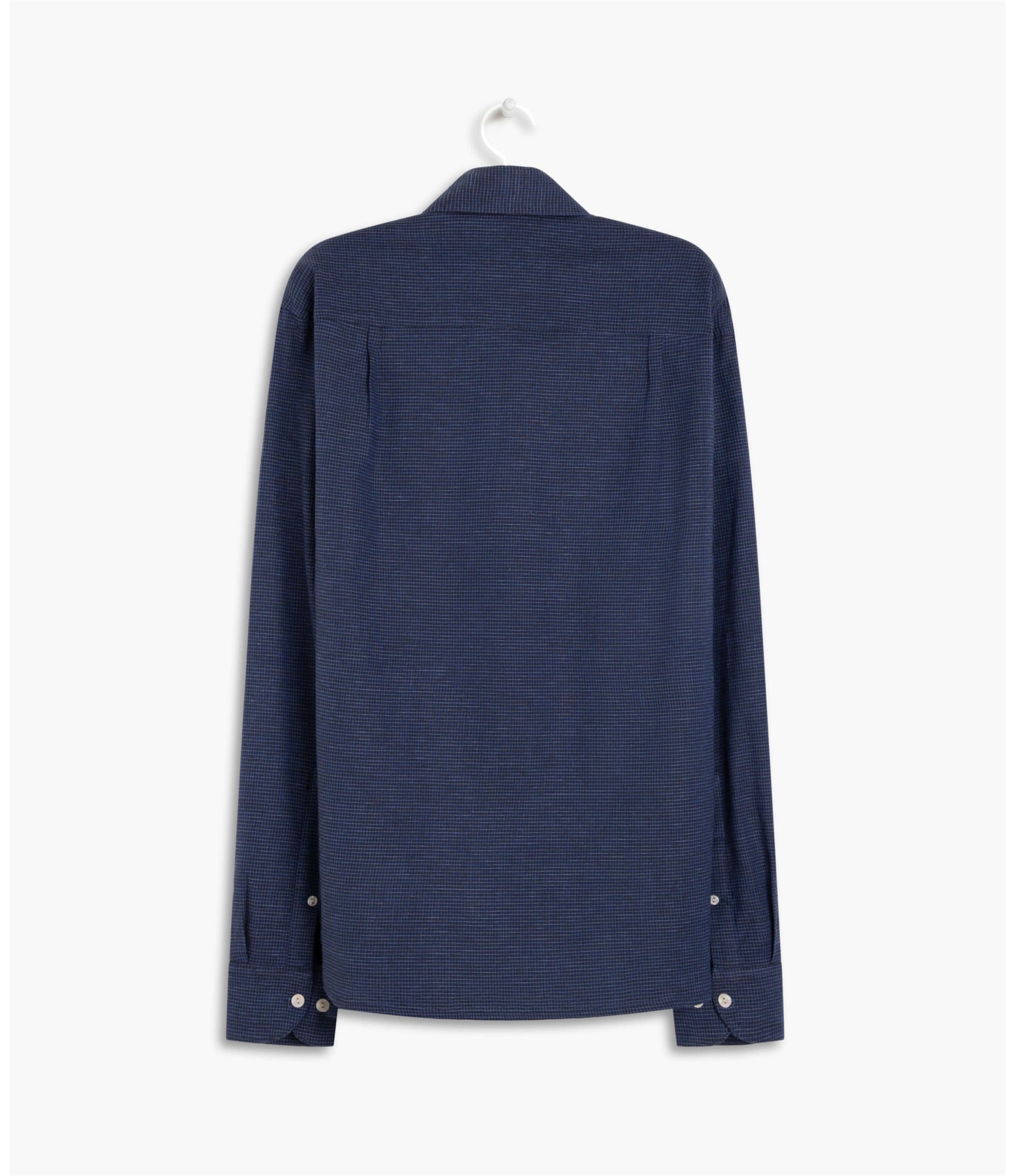 Camisa Linho  Beraldo Xadrez Ml Dark Navy