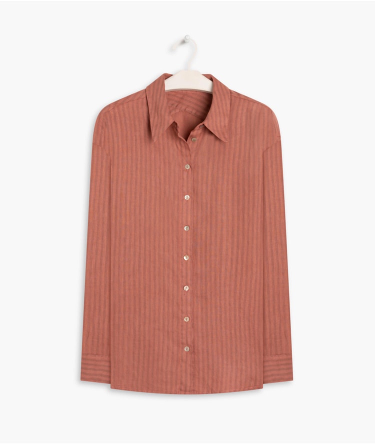 Camisa Linho  Berlim Coral