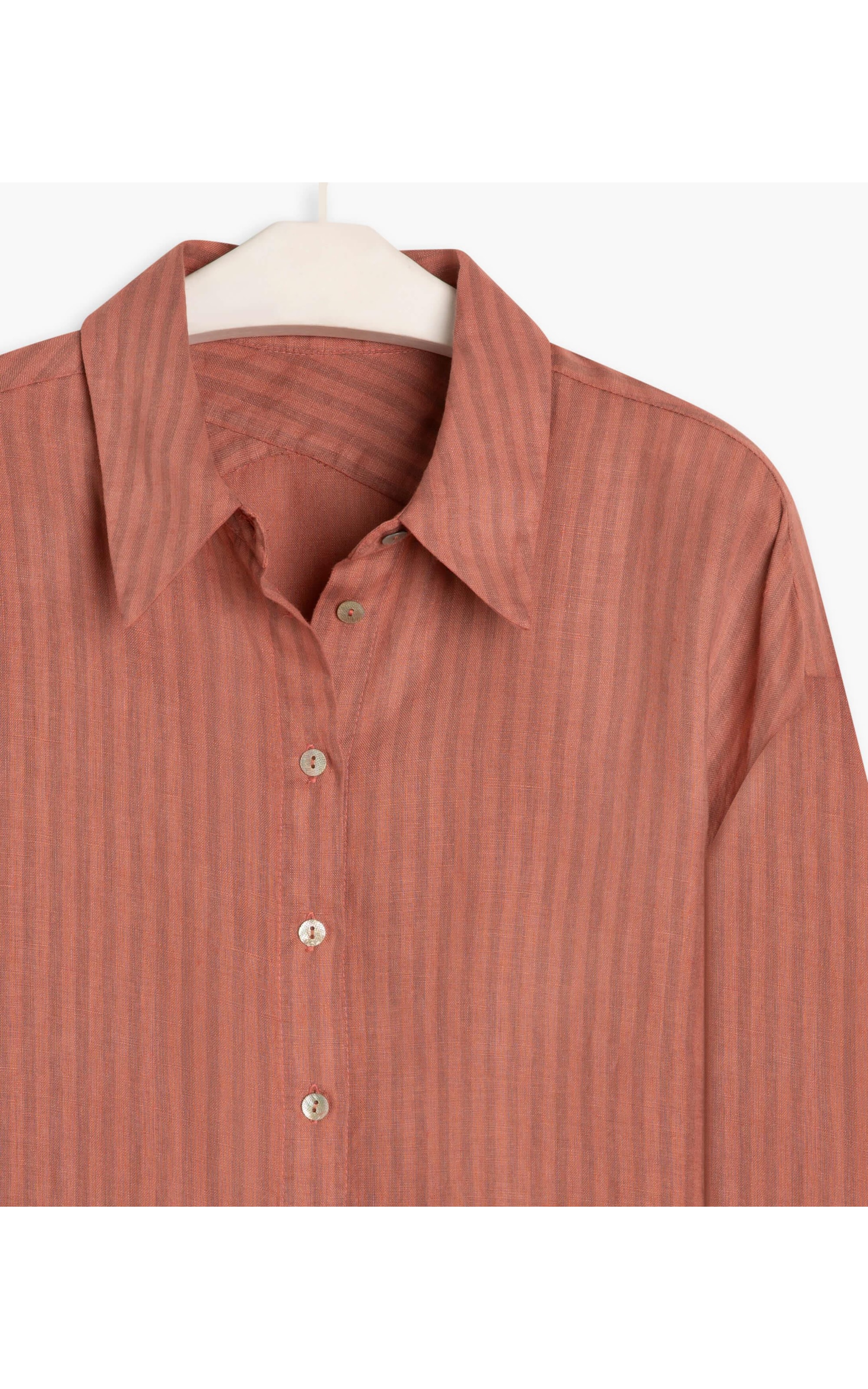 Camisa Linho  Berlim Coral