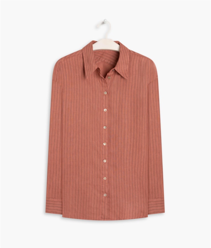Camisa Linho  Berlim Coral