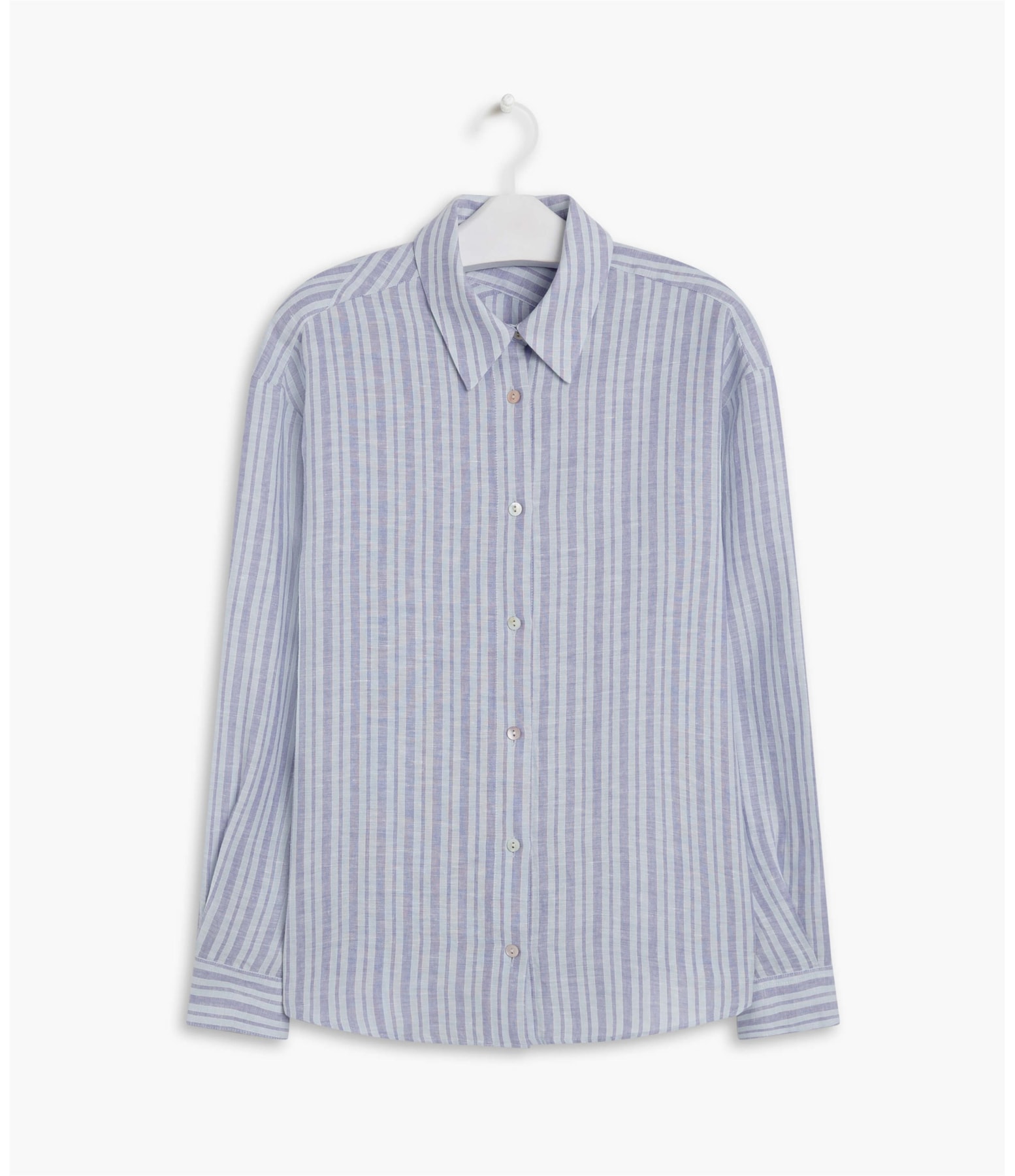 Camisa Linho  Berlim Stripe Azul Pervante
