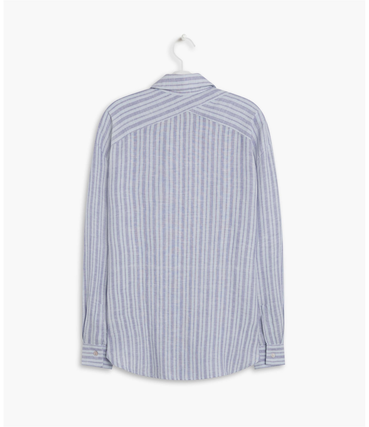Camisa Linho  Berlim Stripe Azul Pervante