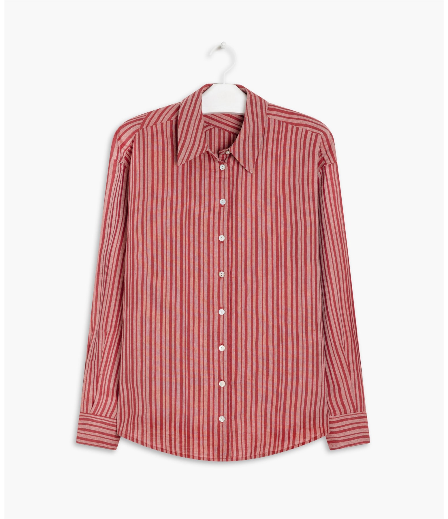 Camisa Linho  Berlim Stripe Terra