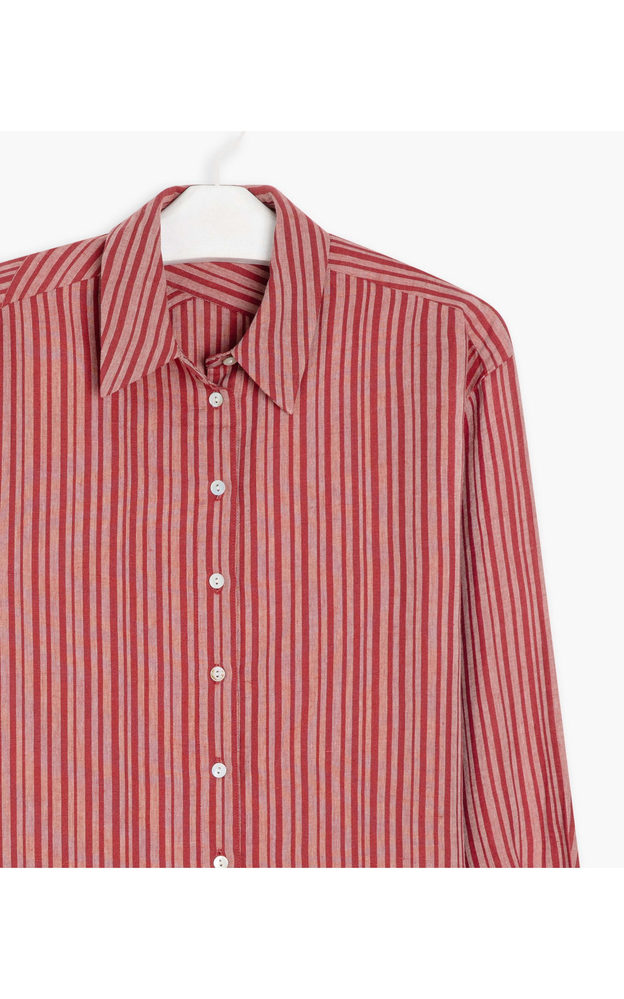 Camisa Linho  Berlim Stripe Terra
