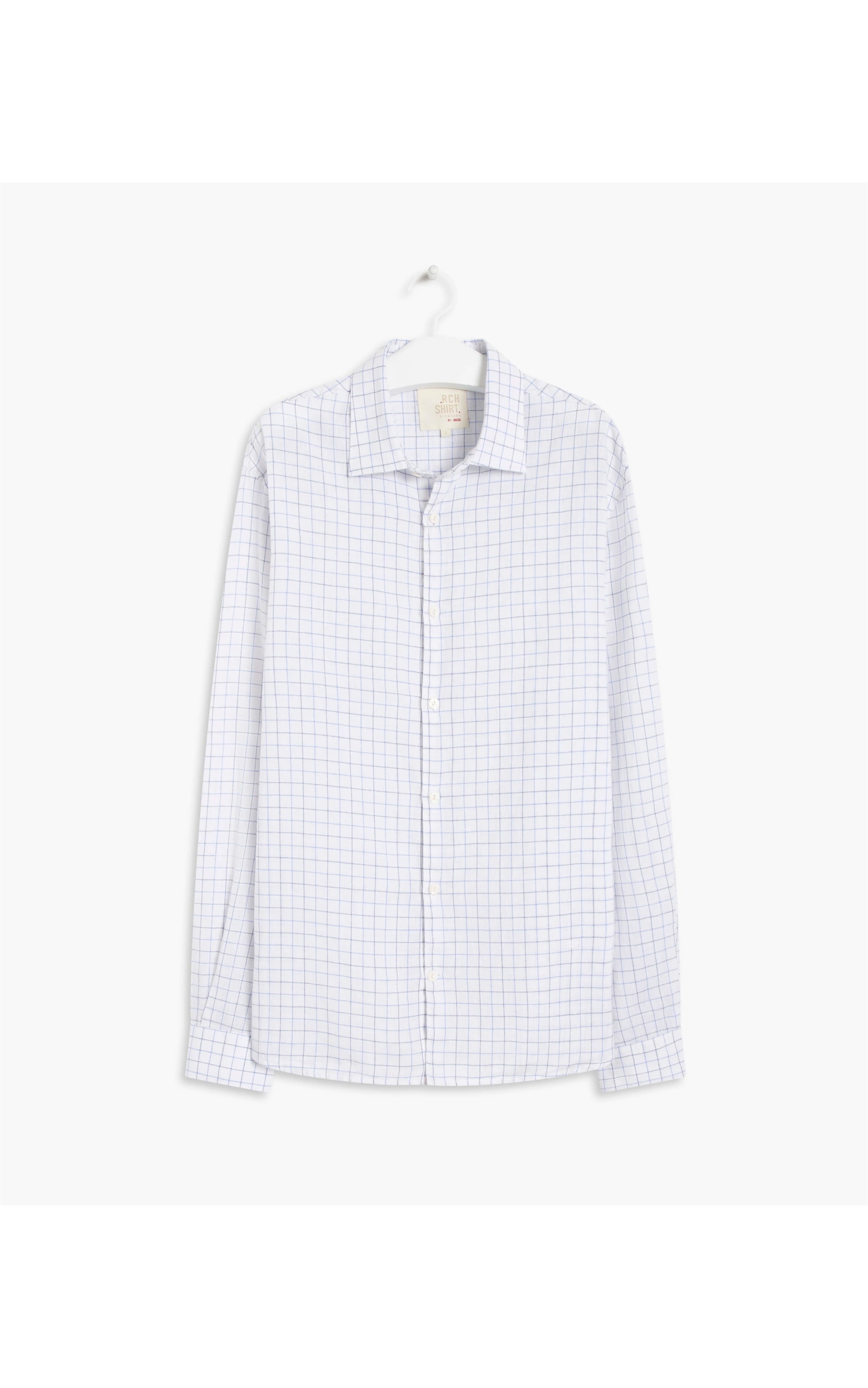 Camisa Linho  Bernardo Azul Bic