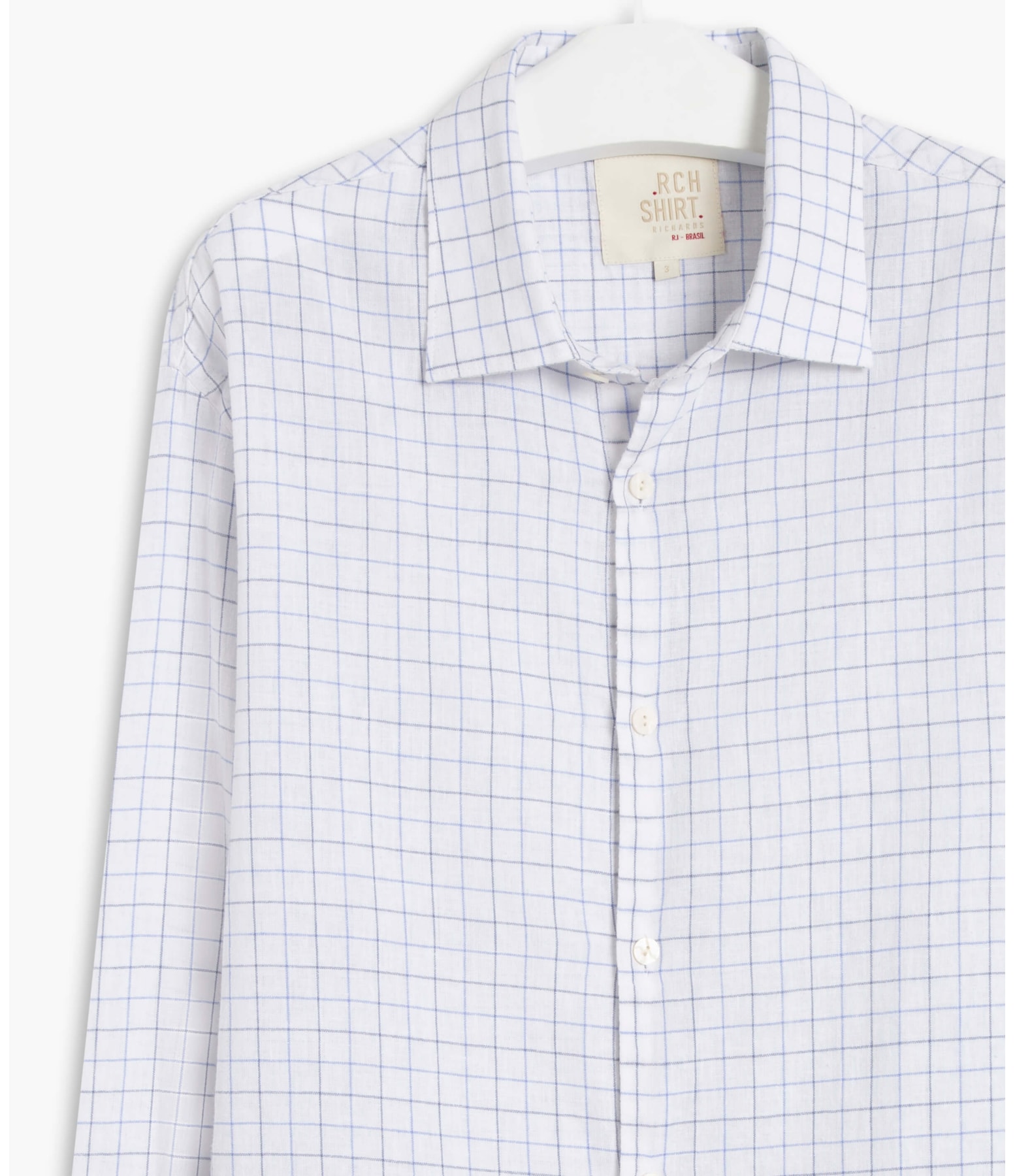 Camisa Linho  Bernardo Azul Bic