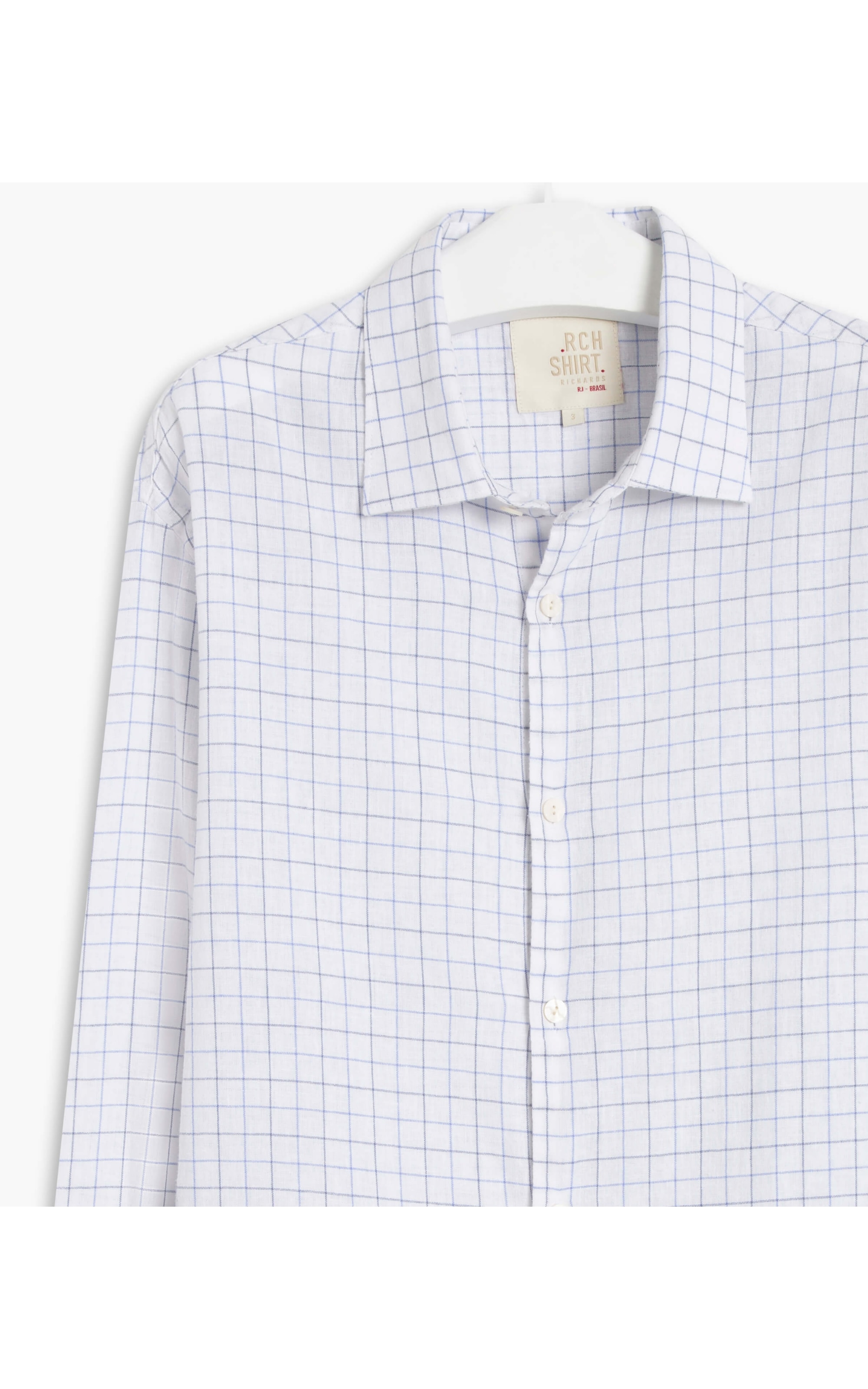 Camisa Linho  Bernardo Azul Bic