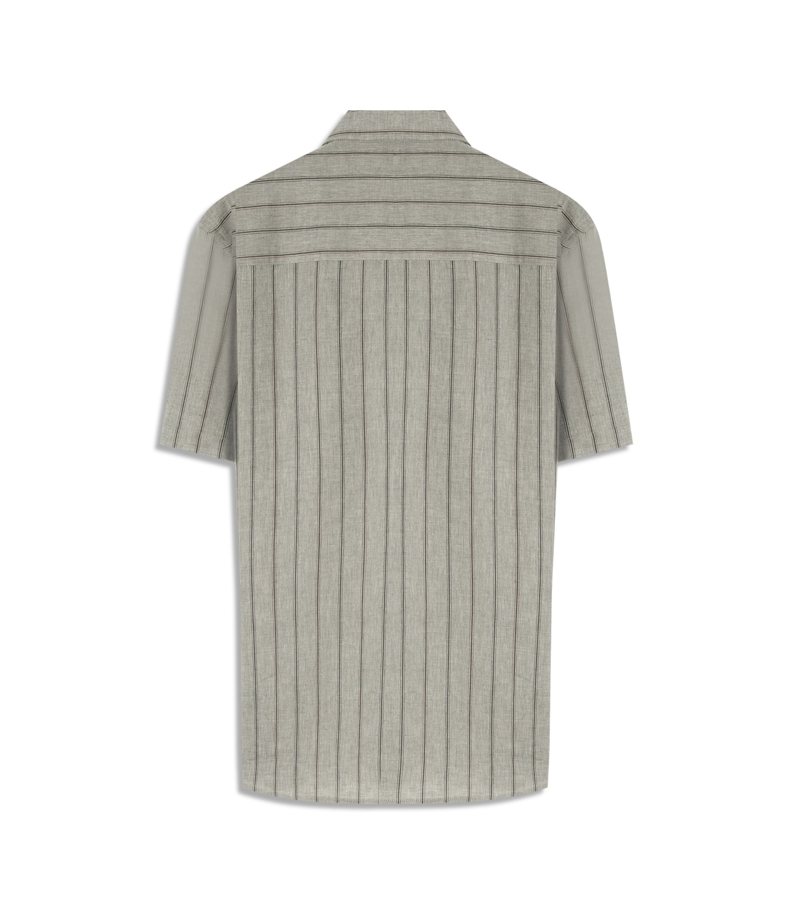 Camisa Linho Blend Adriano Stripe Mc Preto