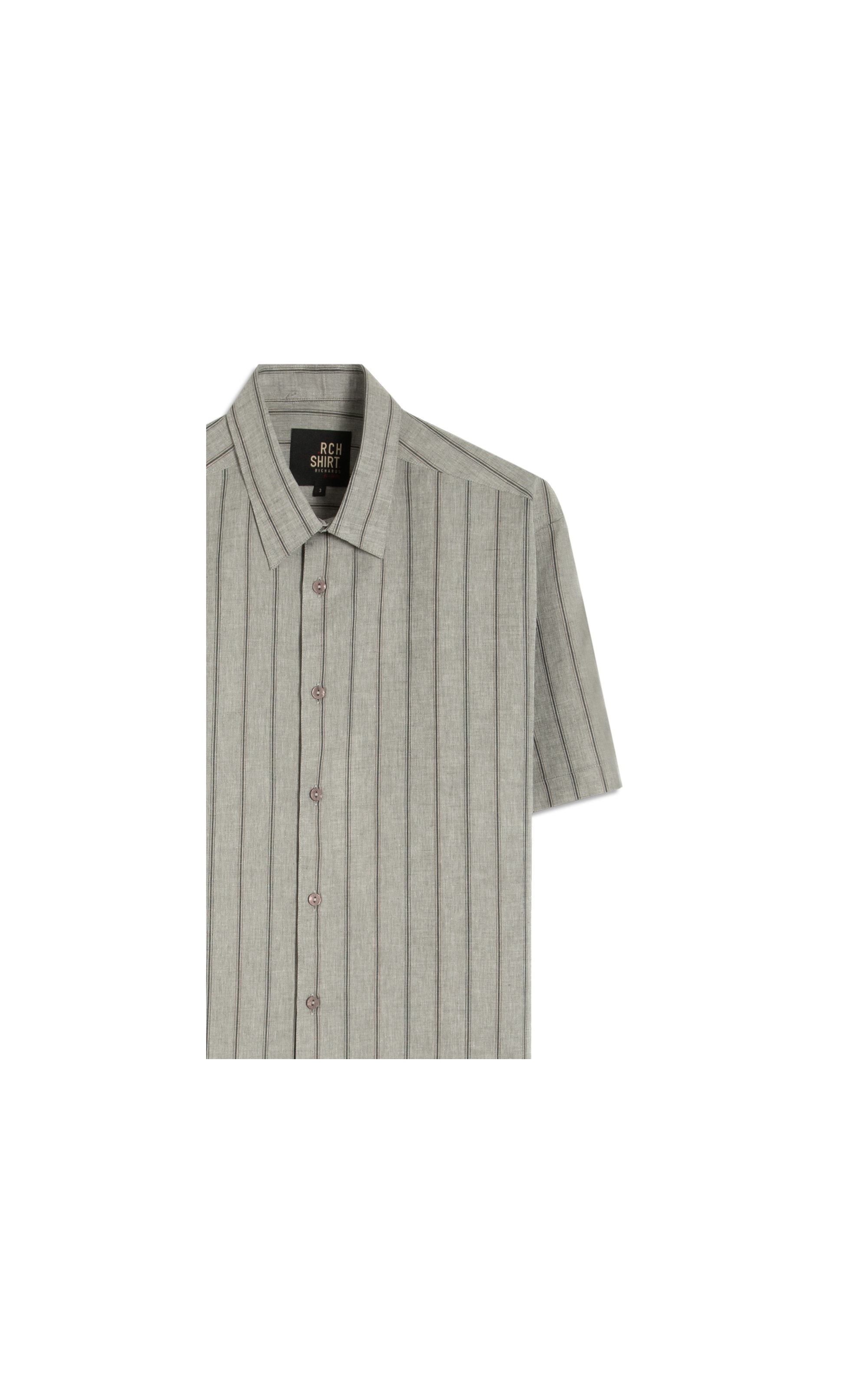 Camisa Linho Blend Adriano Stripe Mc Preto