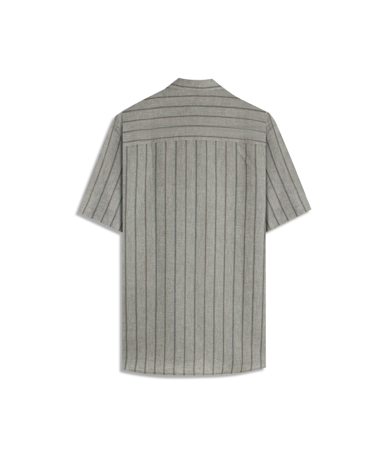 Camisa Linho Blend Adriano Stripe Mc Preto
