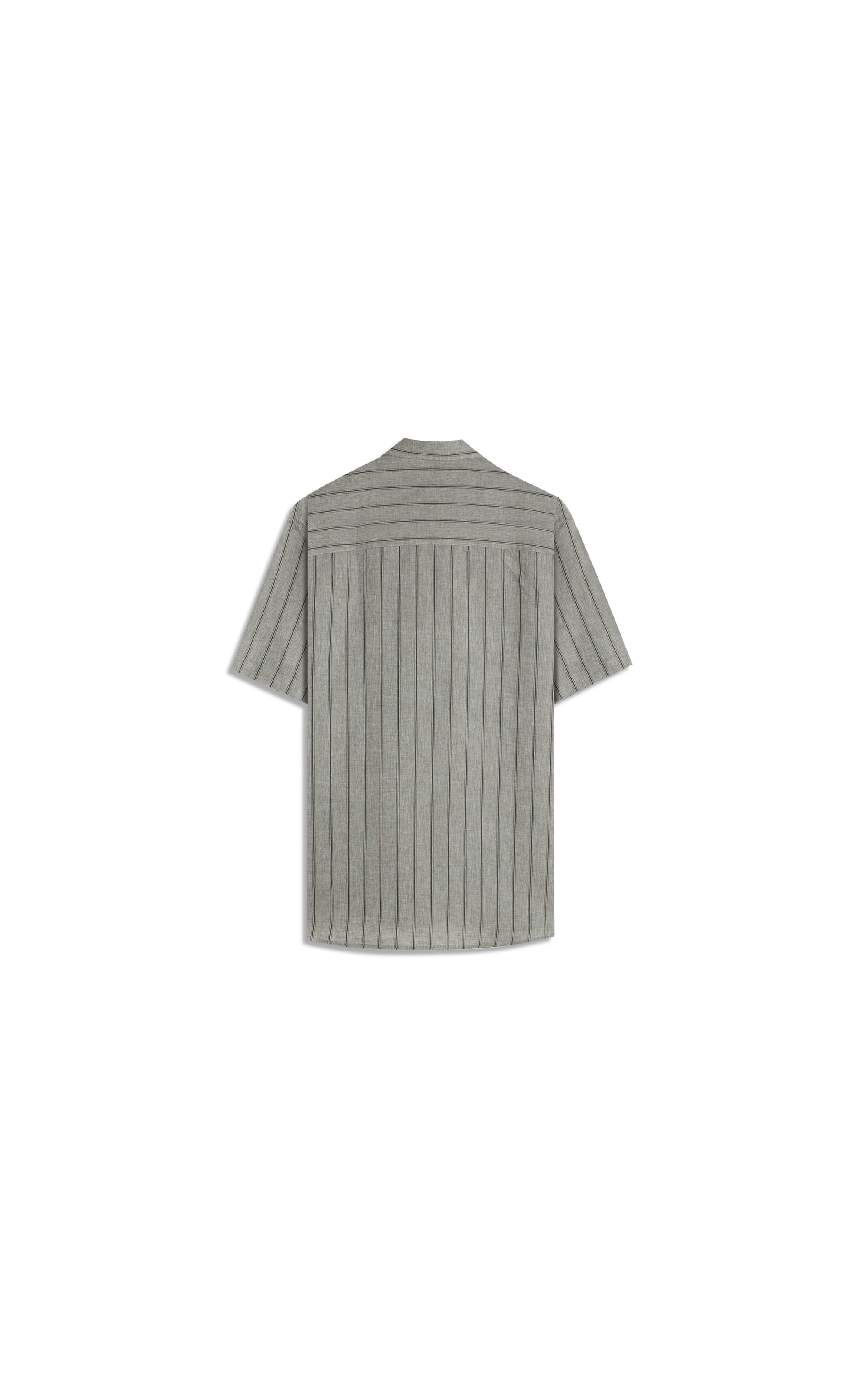 Camisa Linho Blend Adriano Stripe Mc Preto