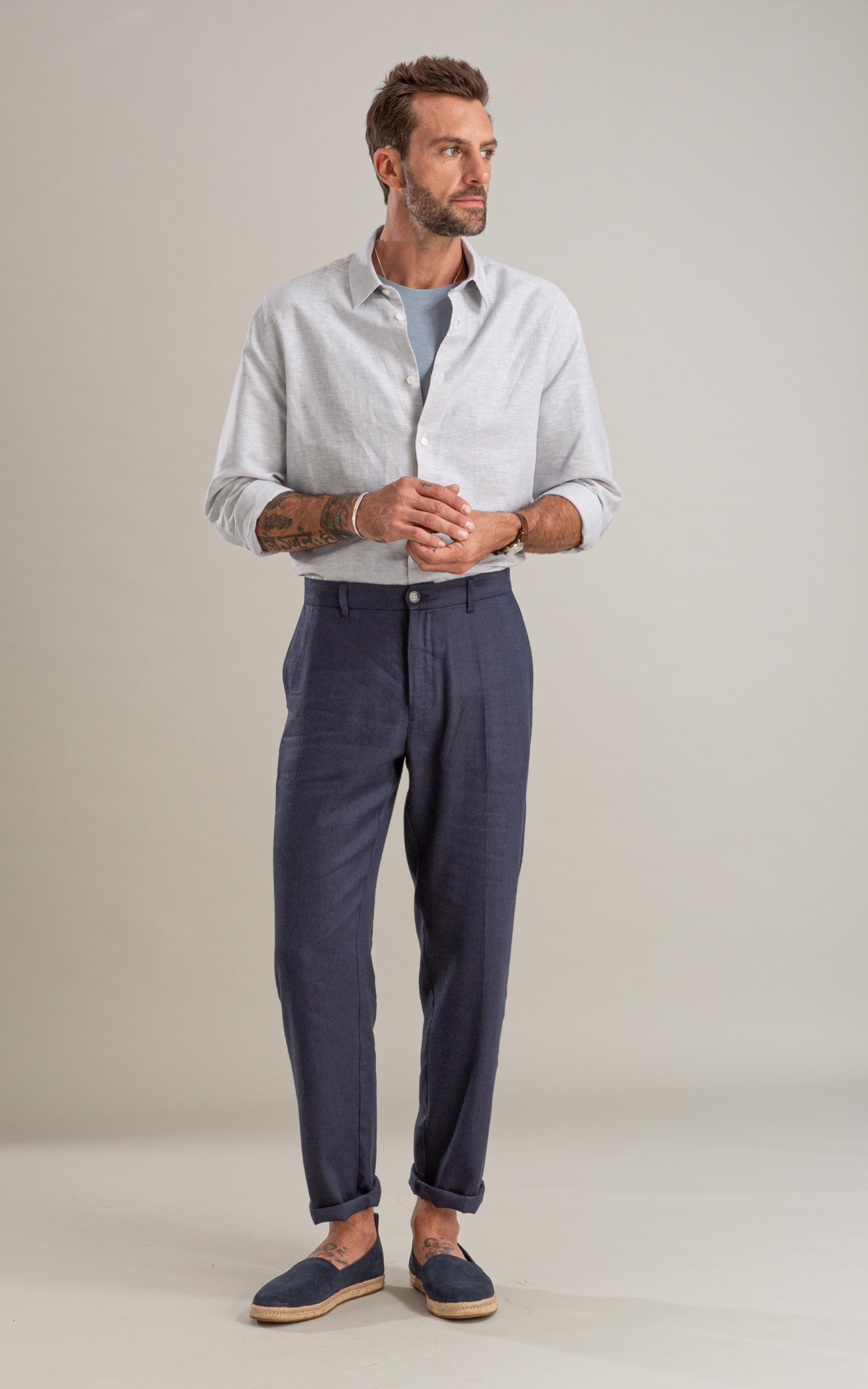 Camisa Linho Blend Alexandre Ml Gelo