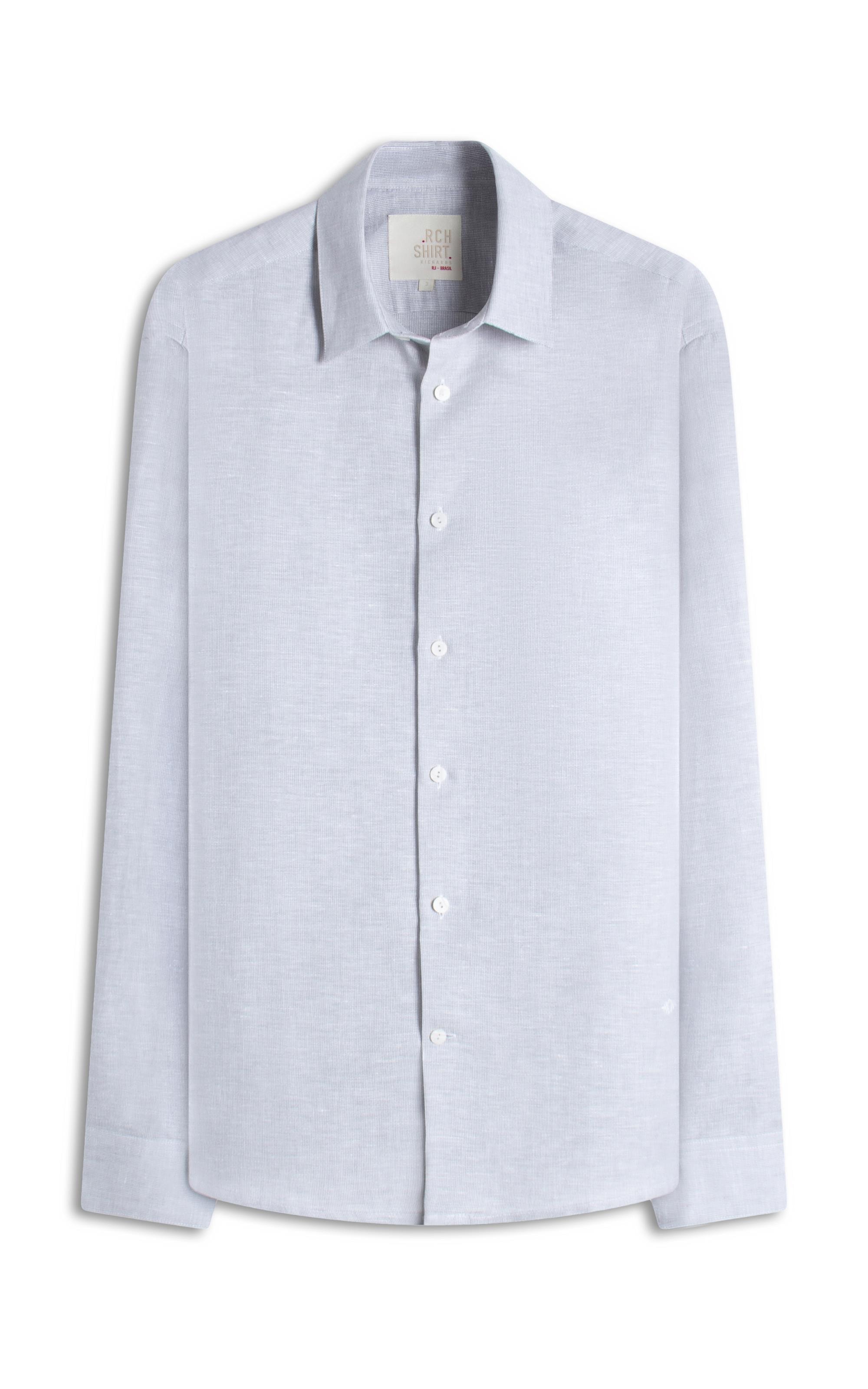 Camisa Linho Blend Alexandre Ml Gelo