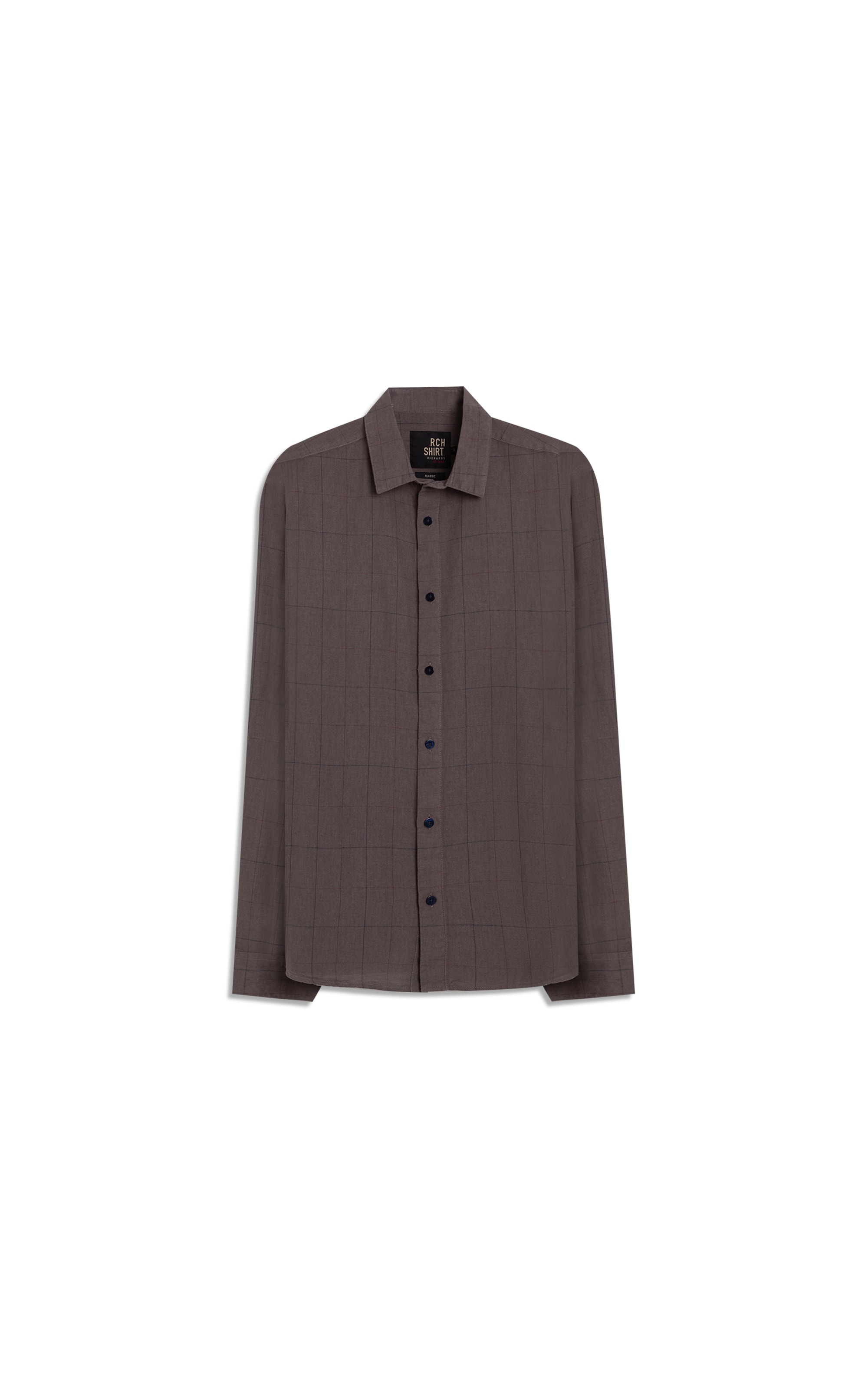 Camisa Linho Blend  Axdrez Carlos Ml Castor