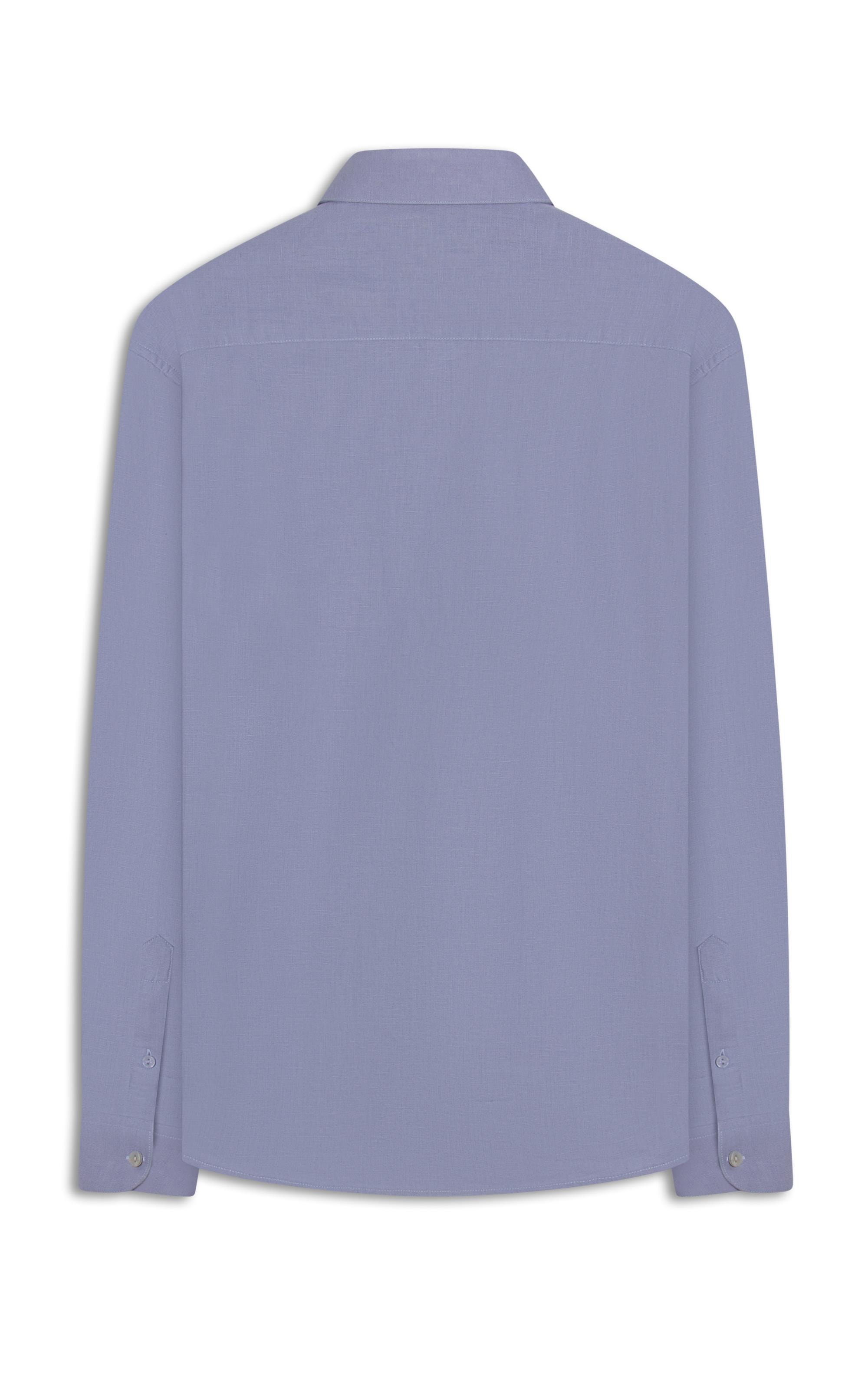 Camisa Linho Blend Azul Claro
