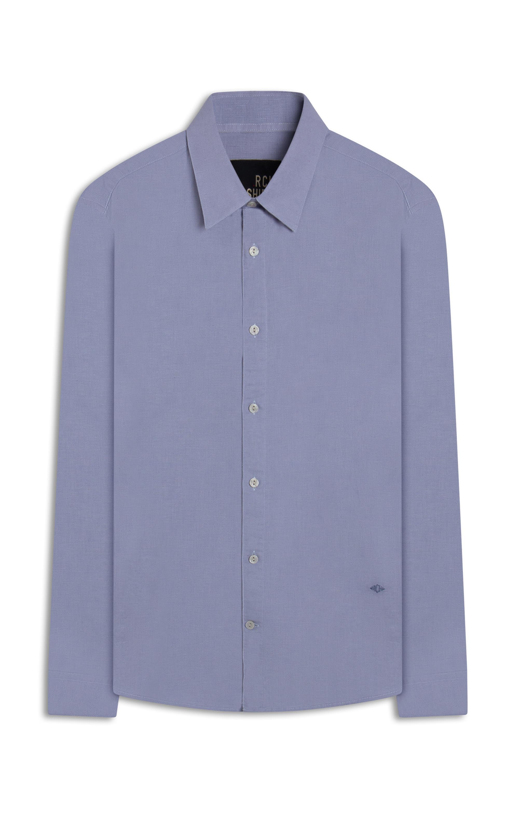 Camisa Linho Blend Azul Claro