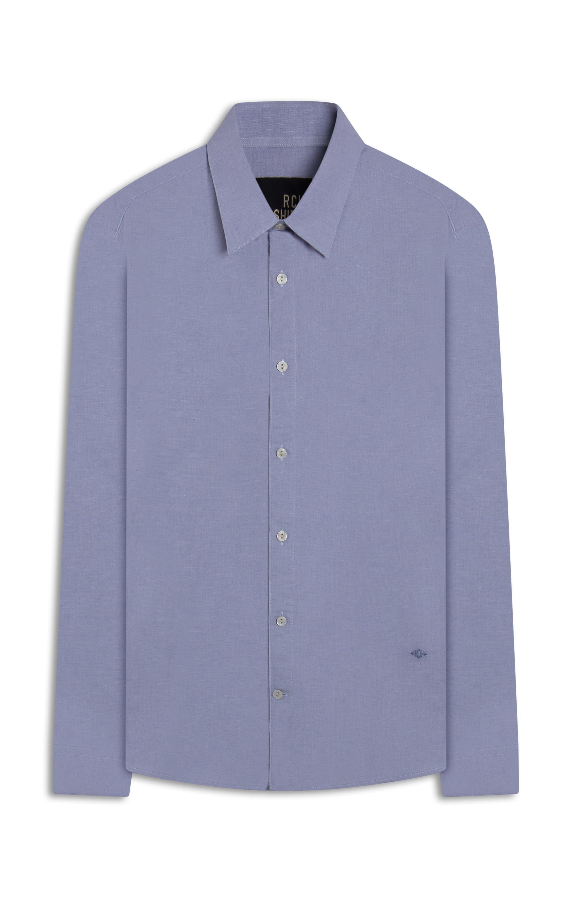 Camisa Linho Blend Azul Claro