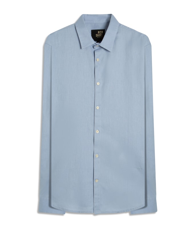 Camisa Linho Blend Azul Claro