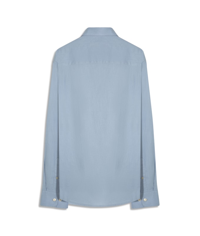 Camisa Linho Blend Azul Claro