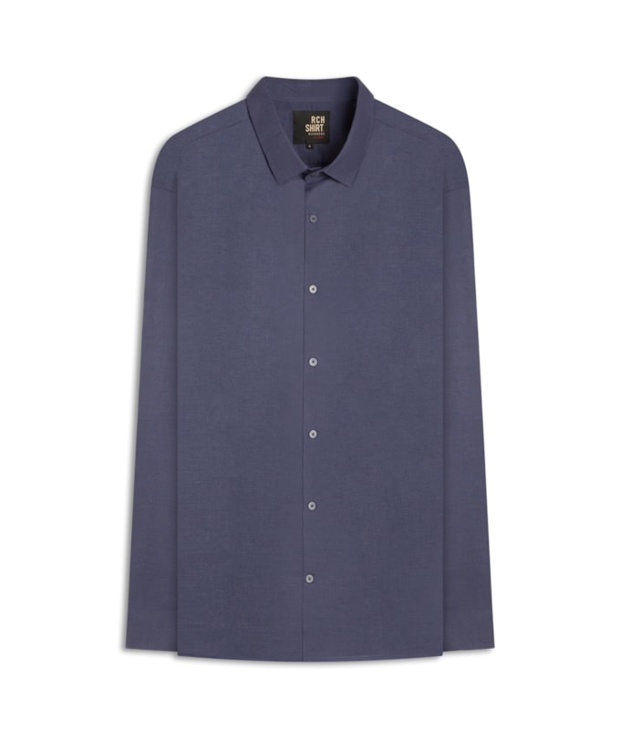Camisa Linho Blend Azul Jeans