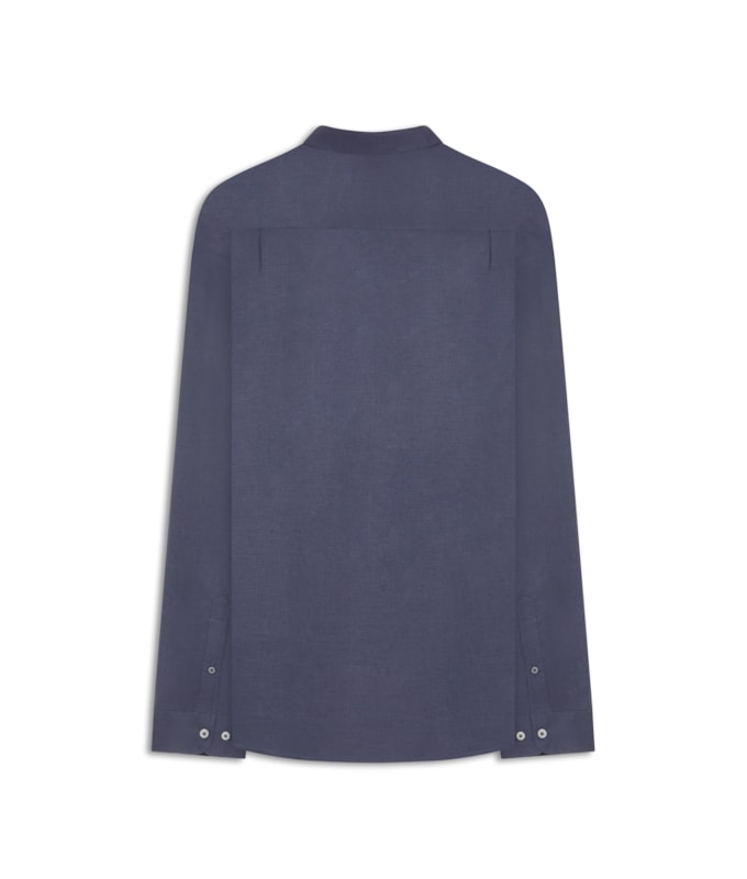 Camisa Linho Blend Azul Jeans