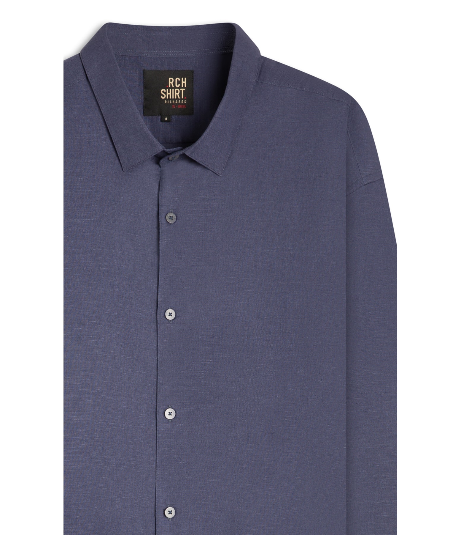 Camisa Linho Blend Azul Jeans