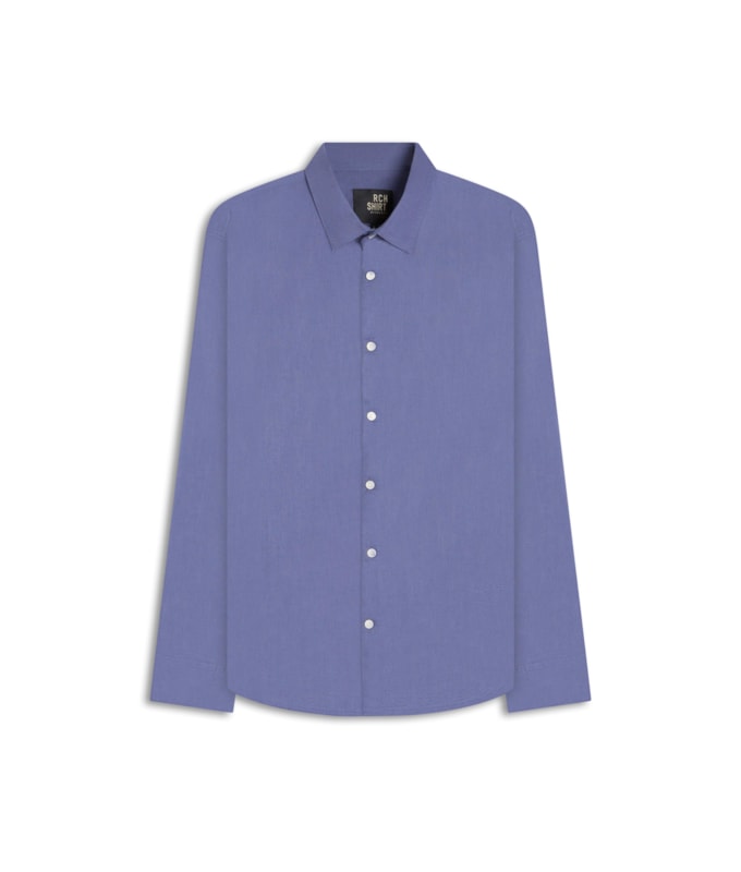 Camisa Linho Blend Azul Seco