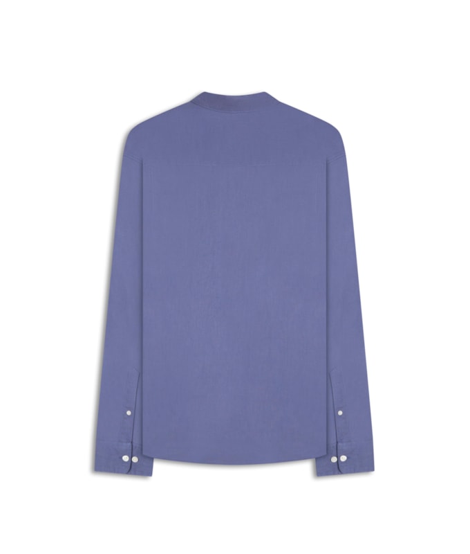Camisa Linho Blend Azul Seco