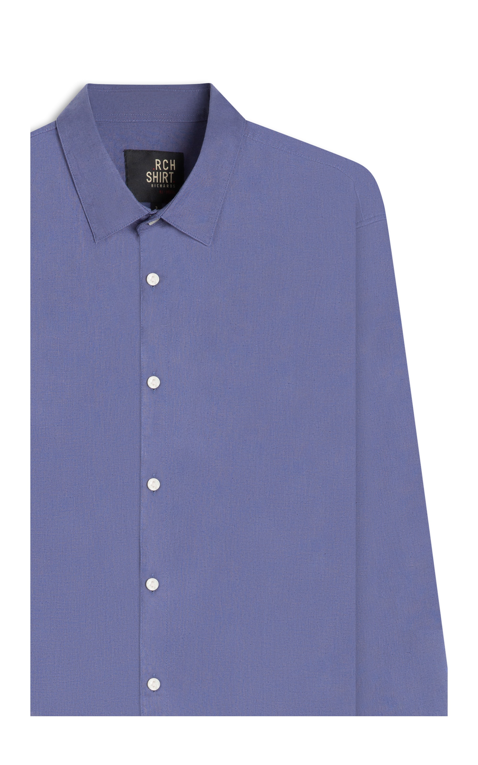 Camisa Linho Blend Azul Seco