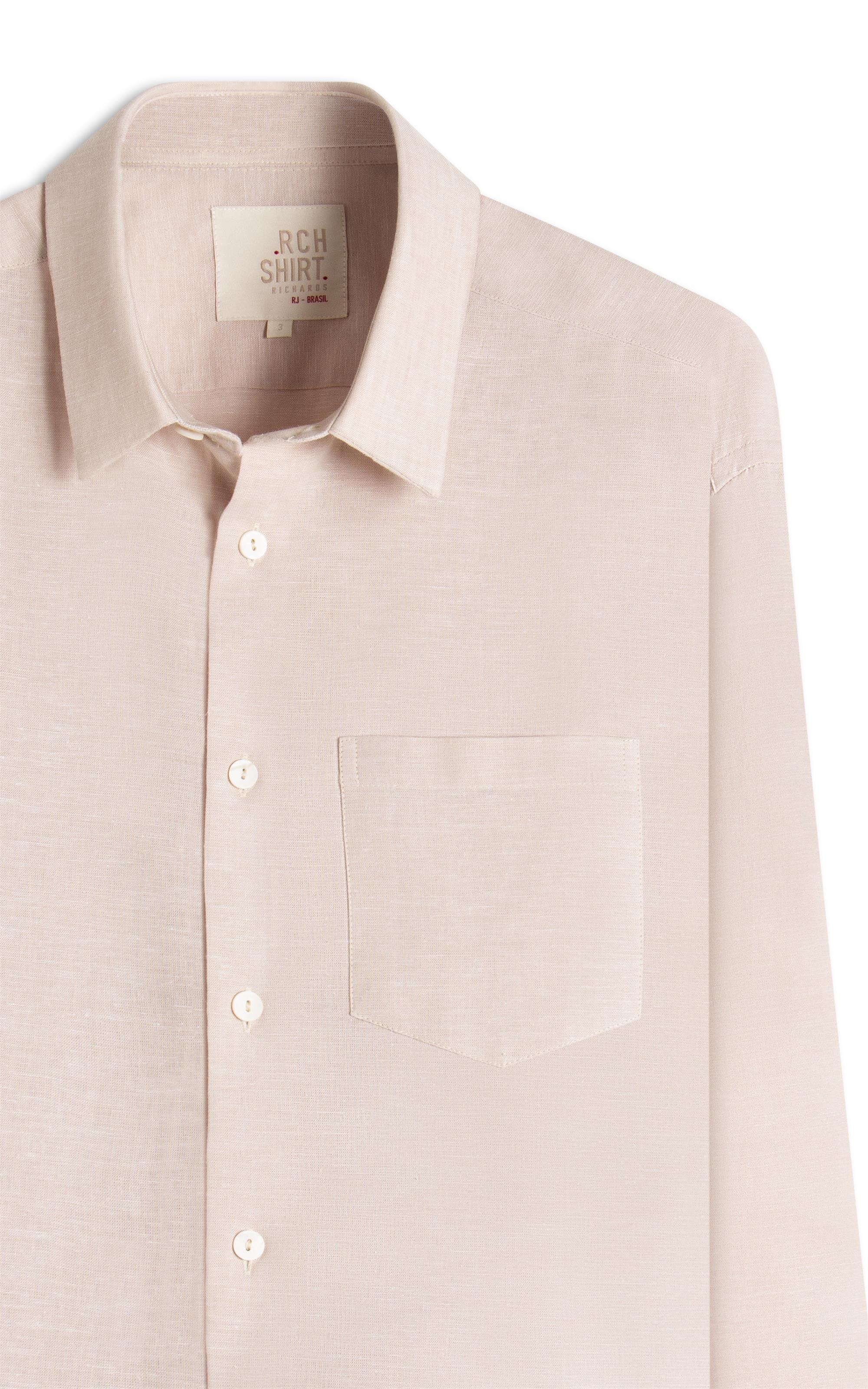 Camisa Linho Blend Cross Day Ml Areia
