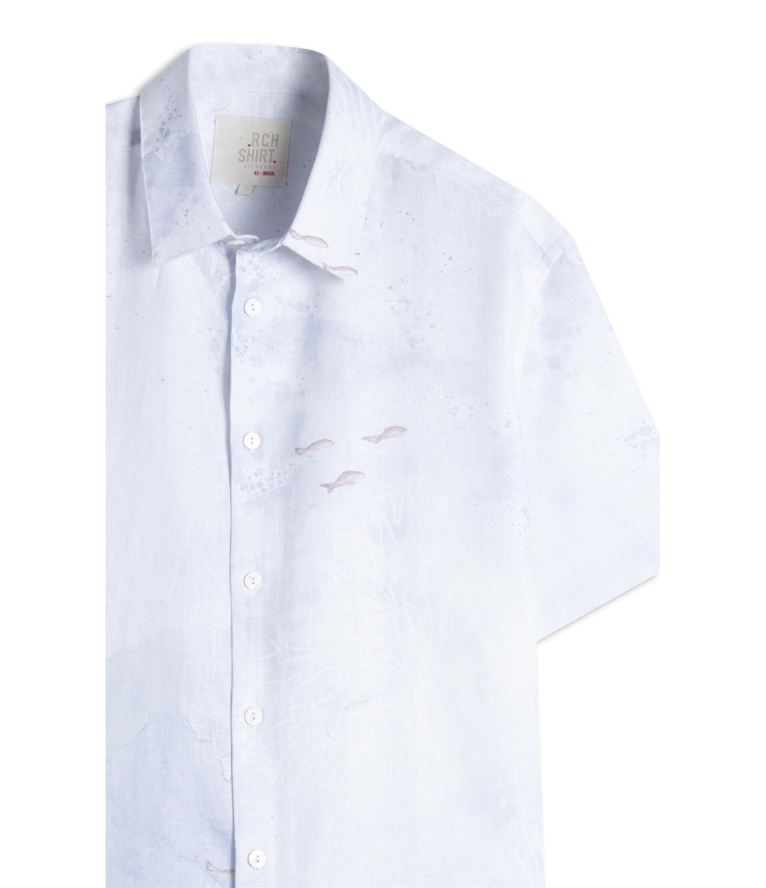 Camisa Linho Blend Deep Ocean Azul Pervante
