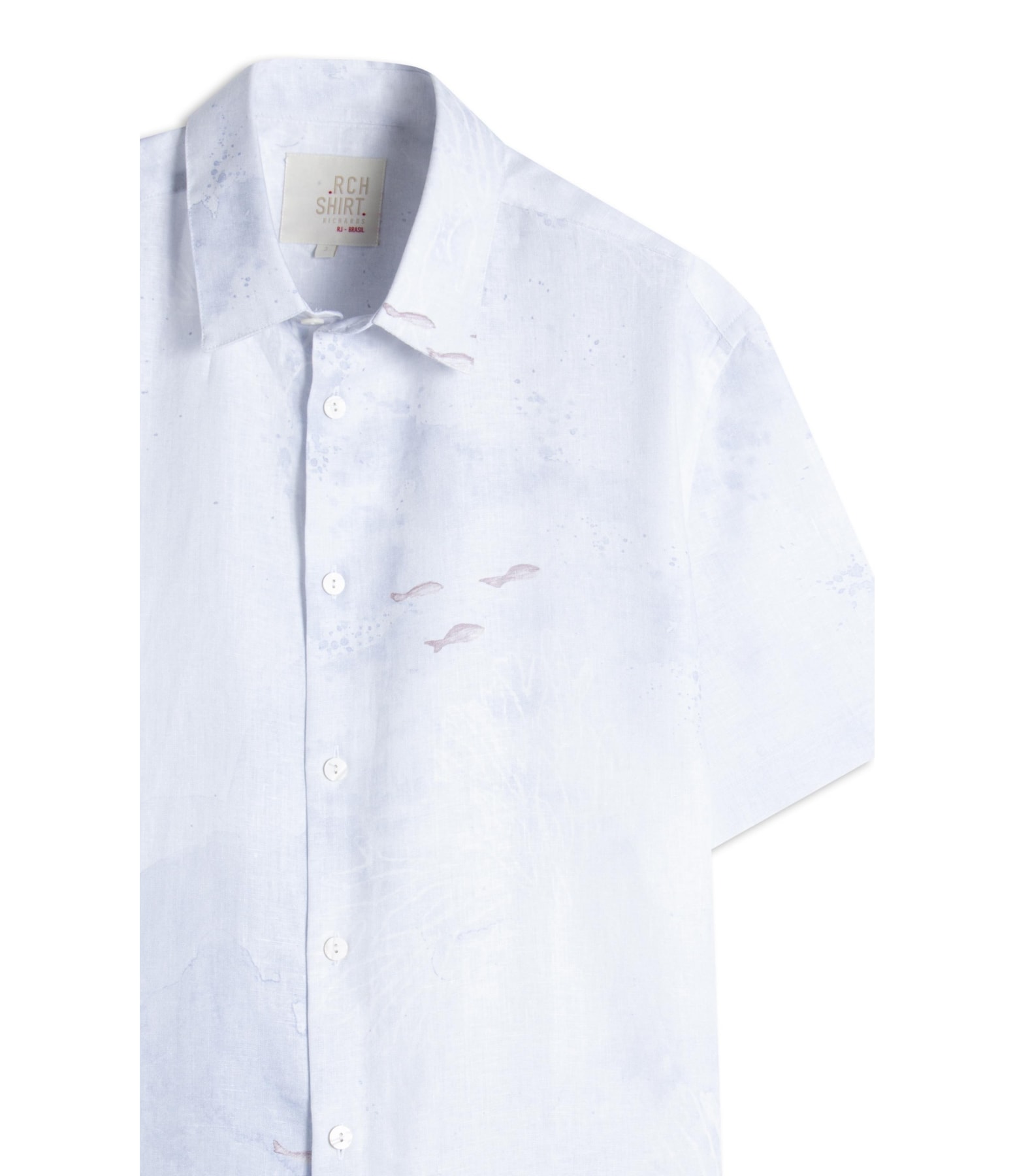 Camisa Linho Blend Deep Ocean Azul Pervante