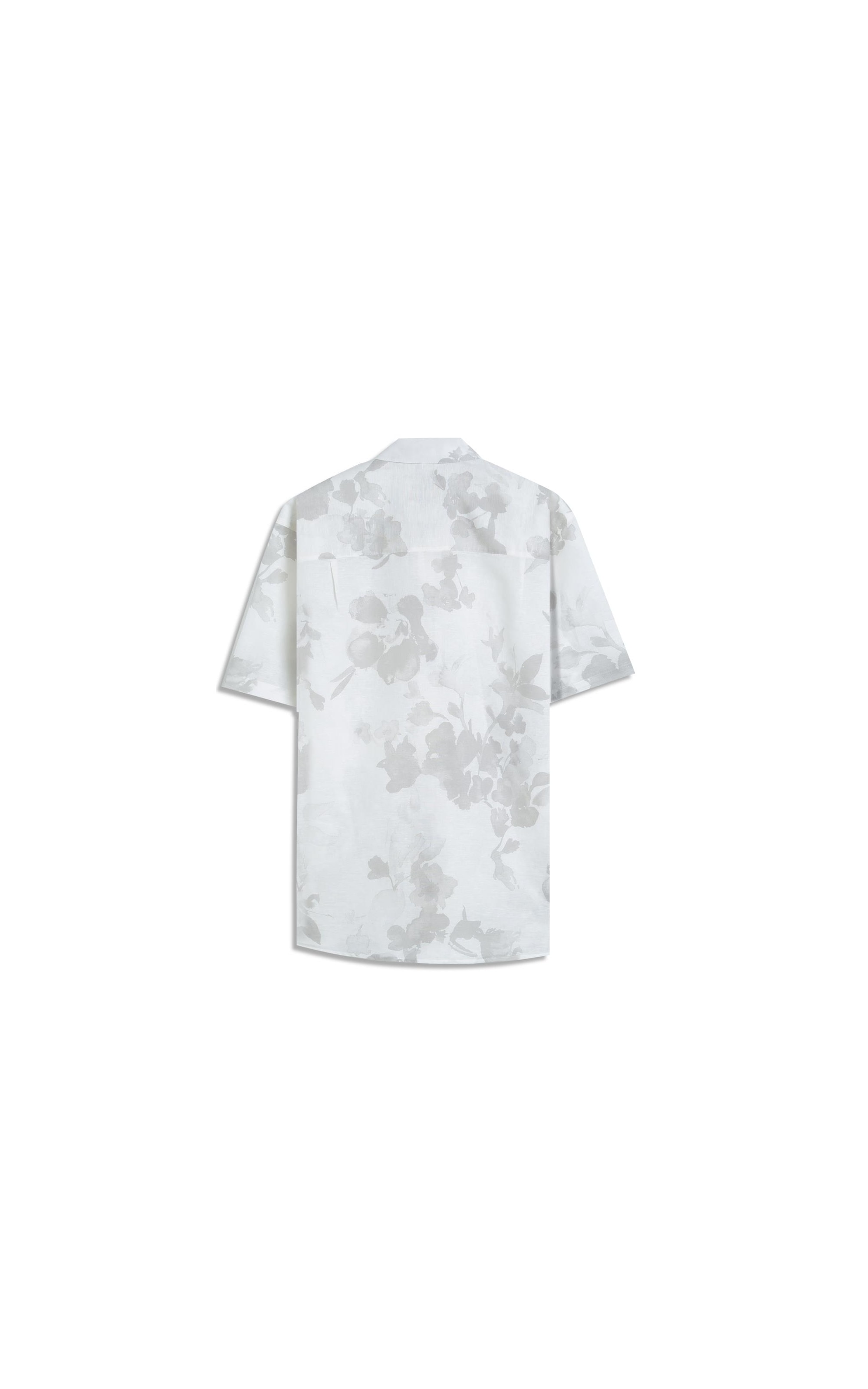 Camisa Linho Blend Estampada Water Color Sandy
