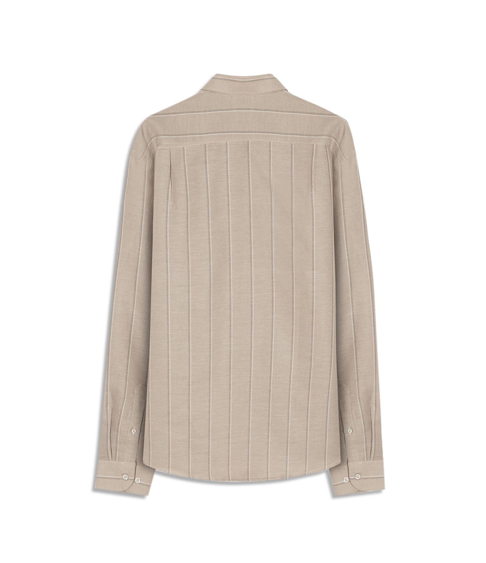 Camisa Linho Blend  Listrado Altair Ml Caqui