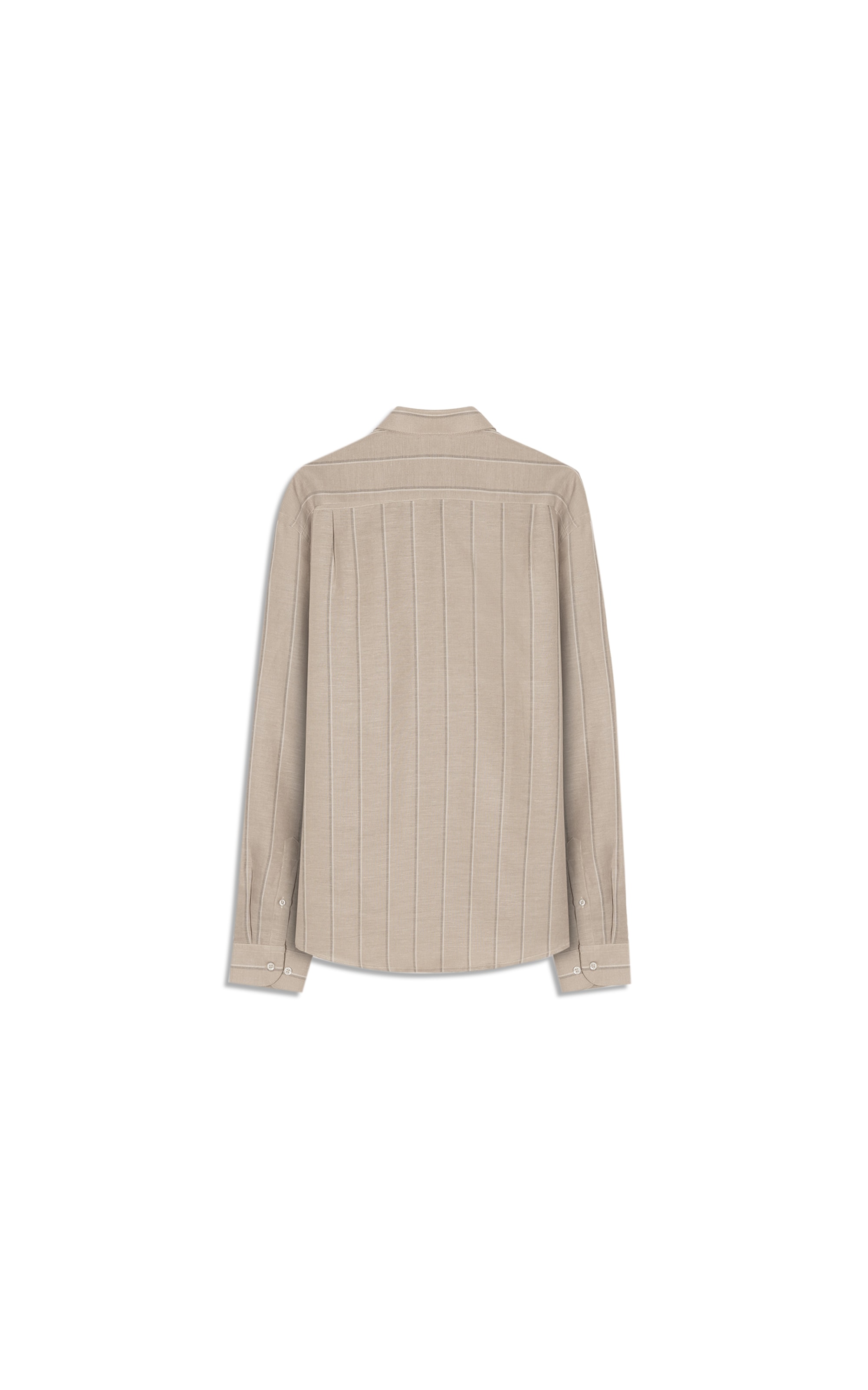 Camisa Linho Blend  Listrado Altair Ml Caqui