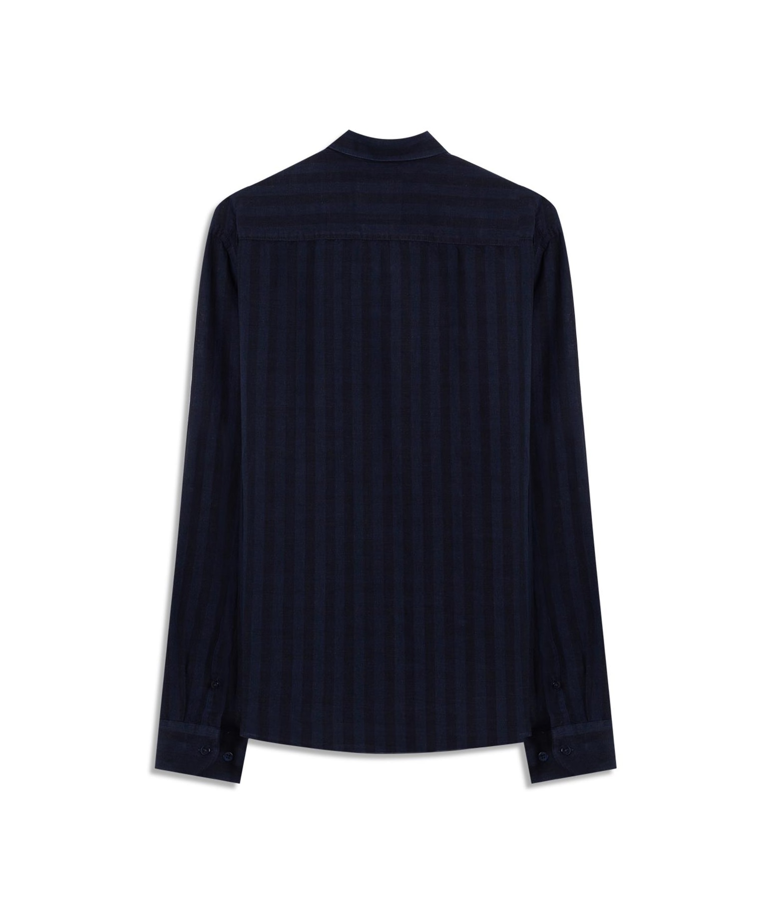 Camisa Linho Blend Listrado Clodoaldo Ml Dark Navy