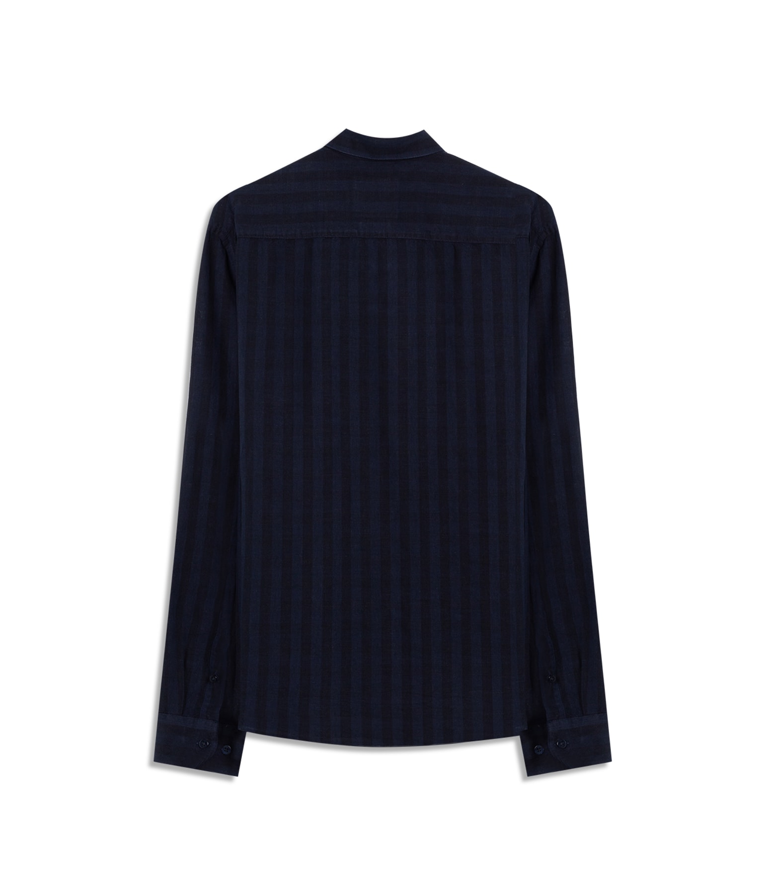 Camisa Linho Blend Listrado Clodoaldo Ml Dark Navy