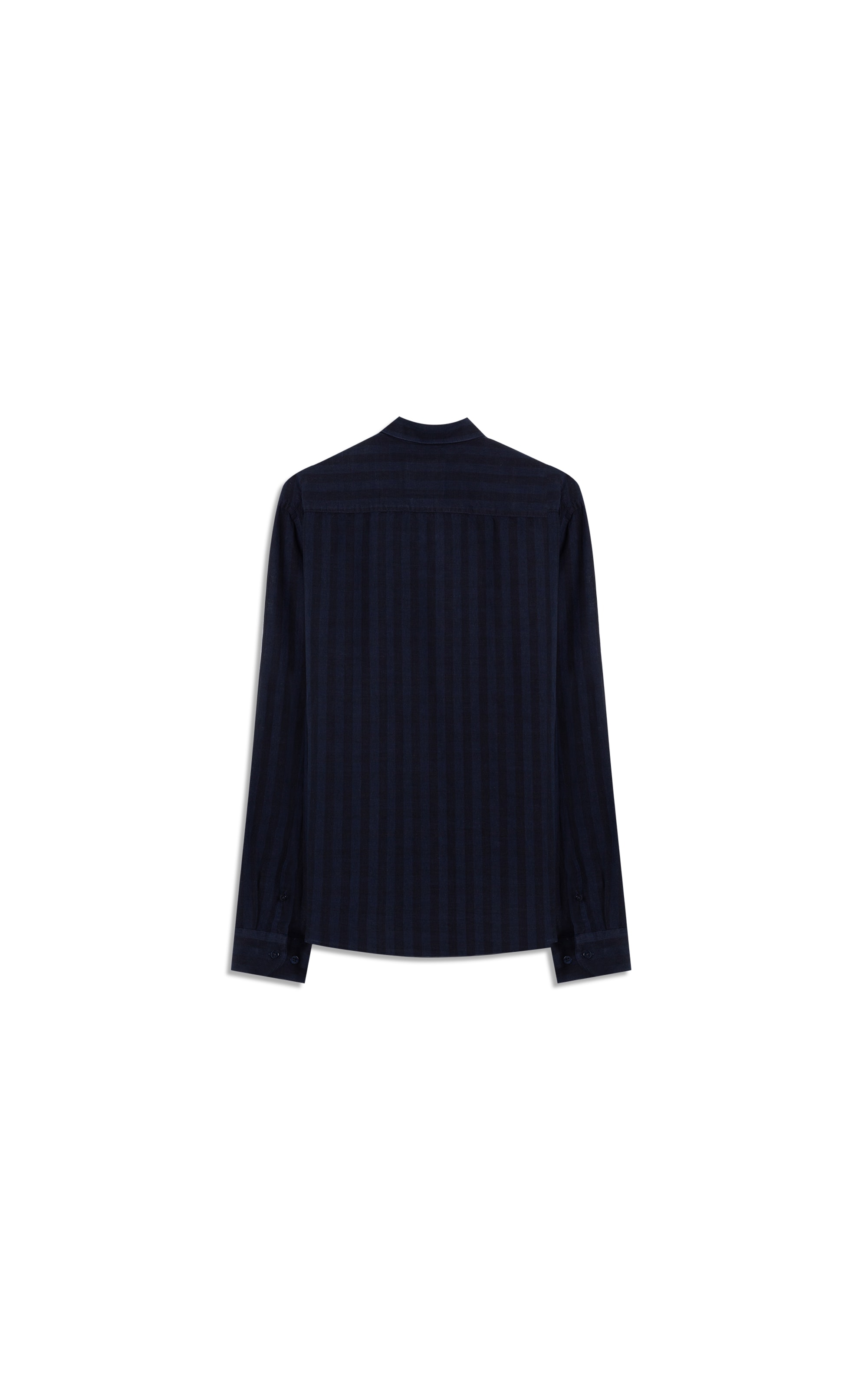 Camisa Linho Blend Listrado Clodoaldo Ml Dark Navy