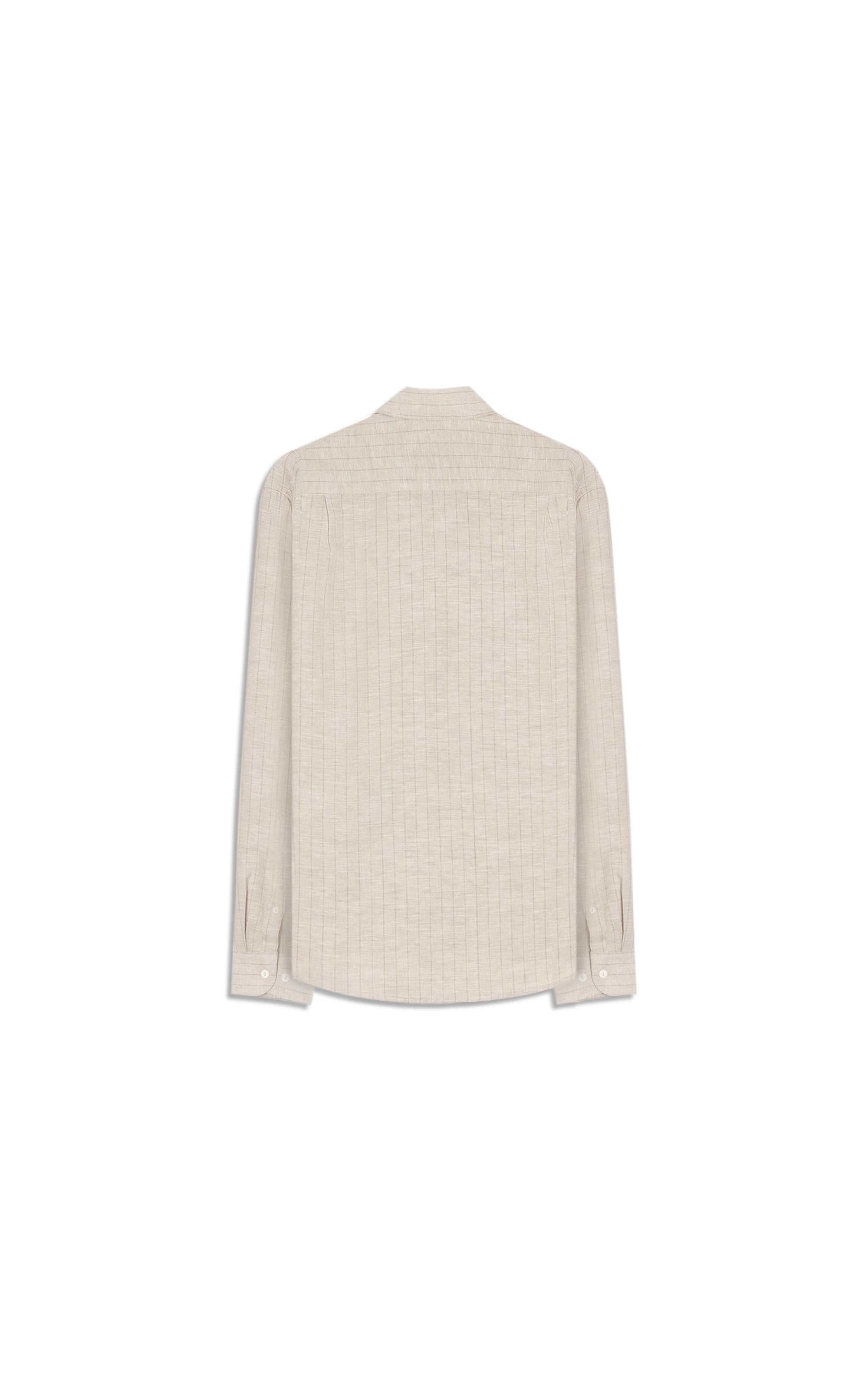 Camisa Linho Blend Listrado Dario Natural