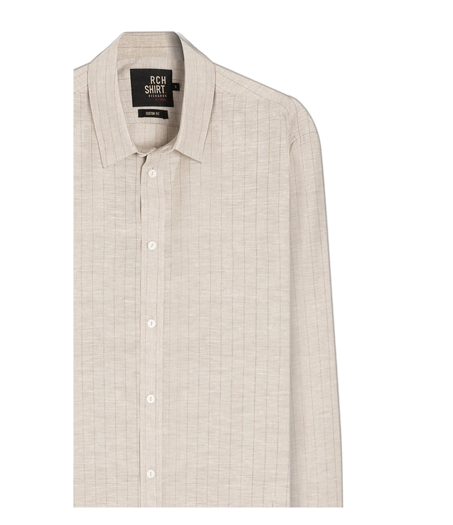 Camisa Linho Blend Listrado Dario Natural