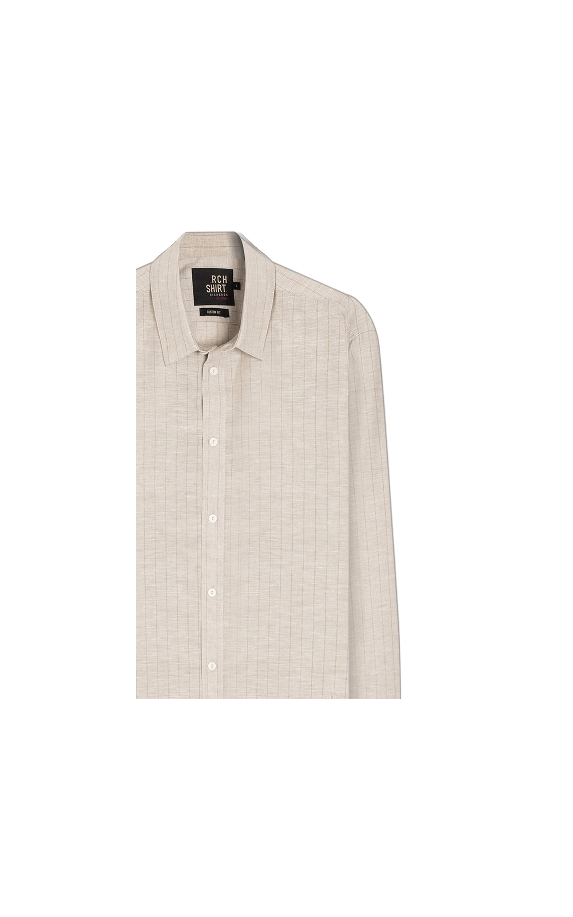 Camisa Linho Blend Listrado Dario Natural
