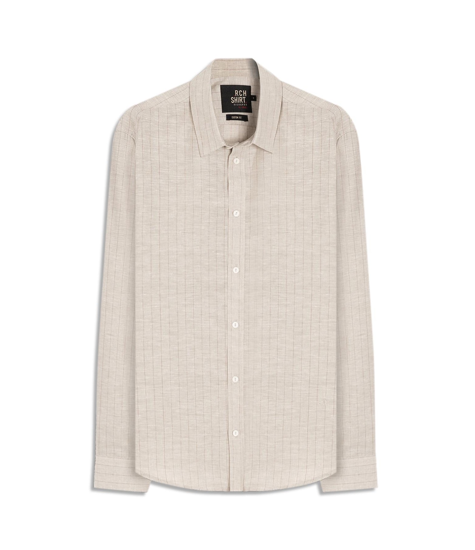Camisa Linho Blend Listrado Dario Natural