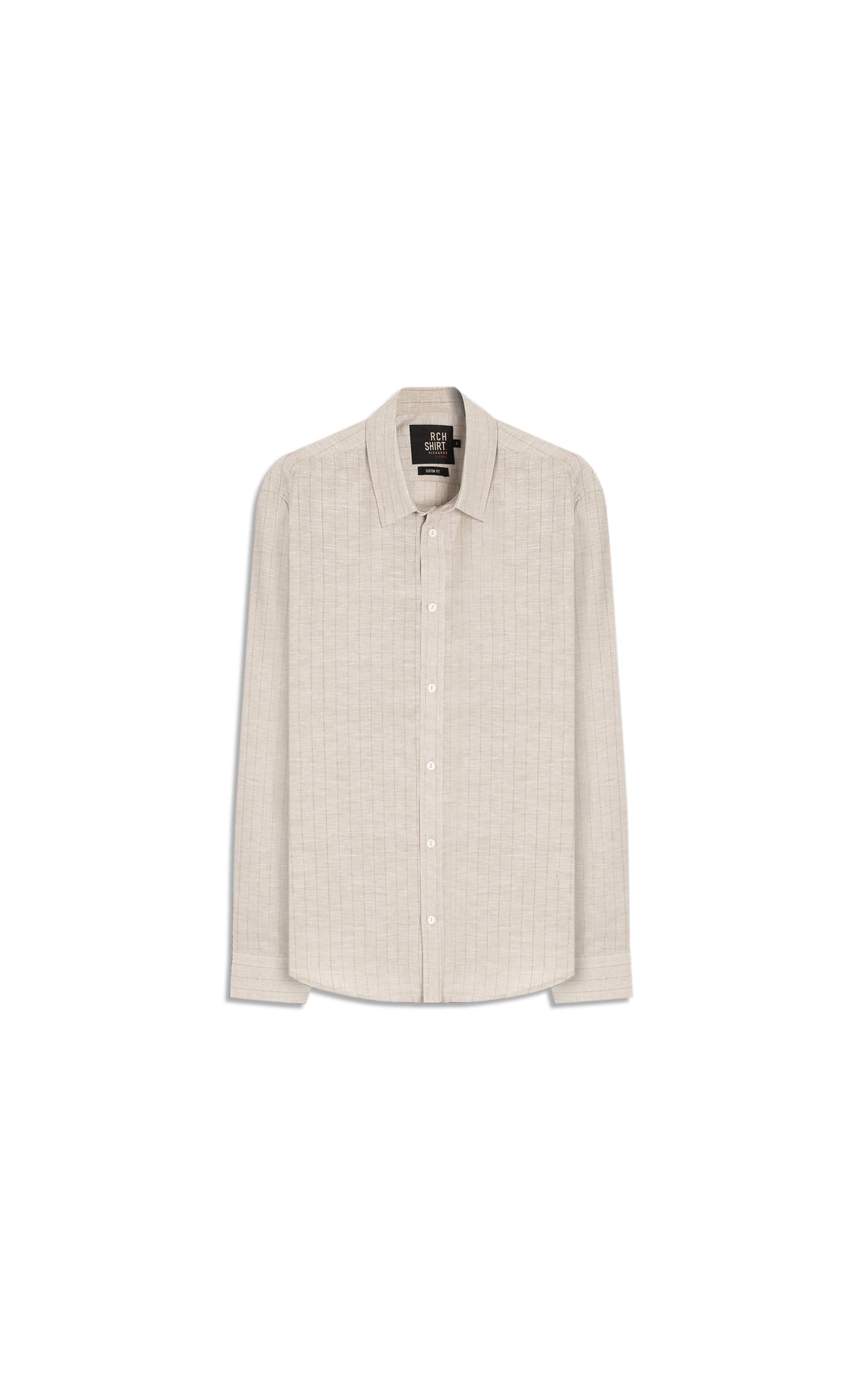 Camisa Linho Blend Listrado Dario Natural