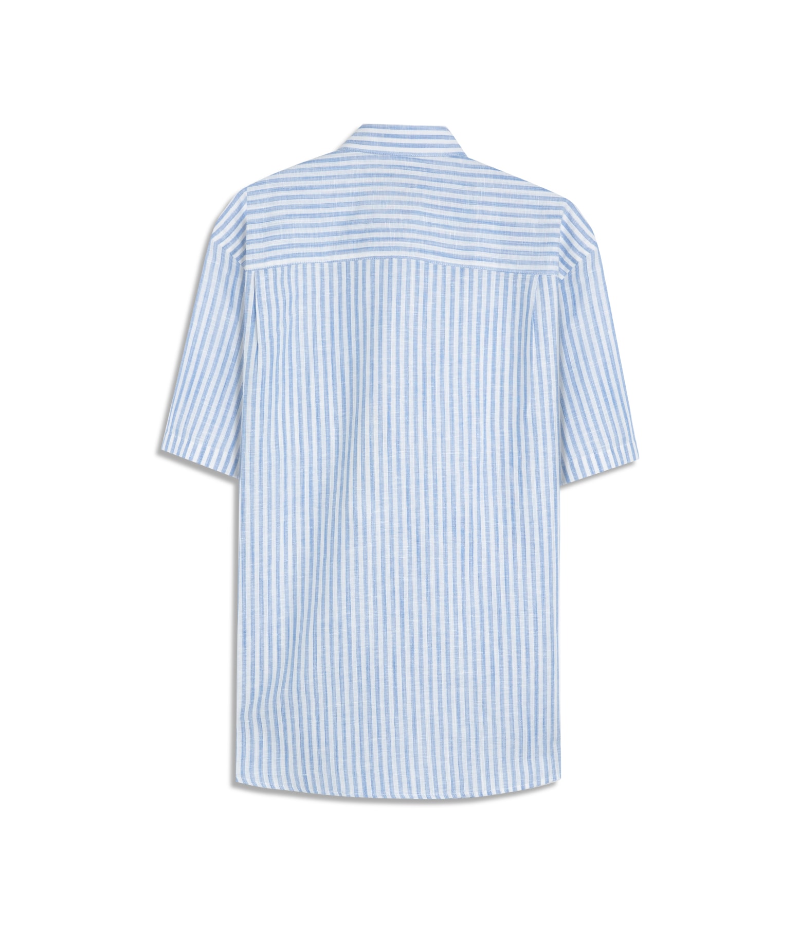 Camisa Linho Blend Listrado Ricardo Mc Azul Bic