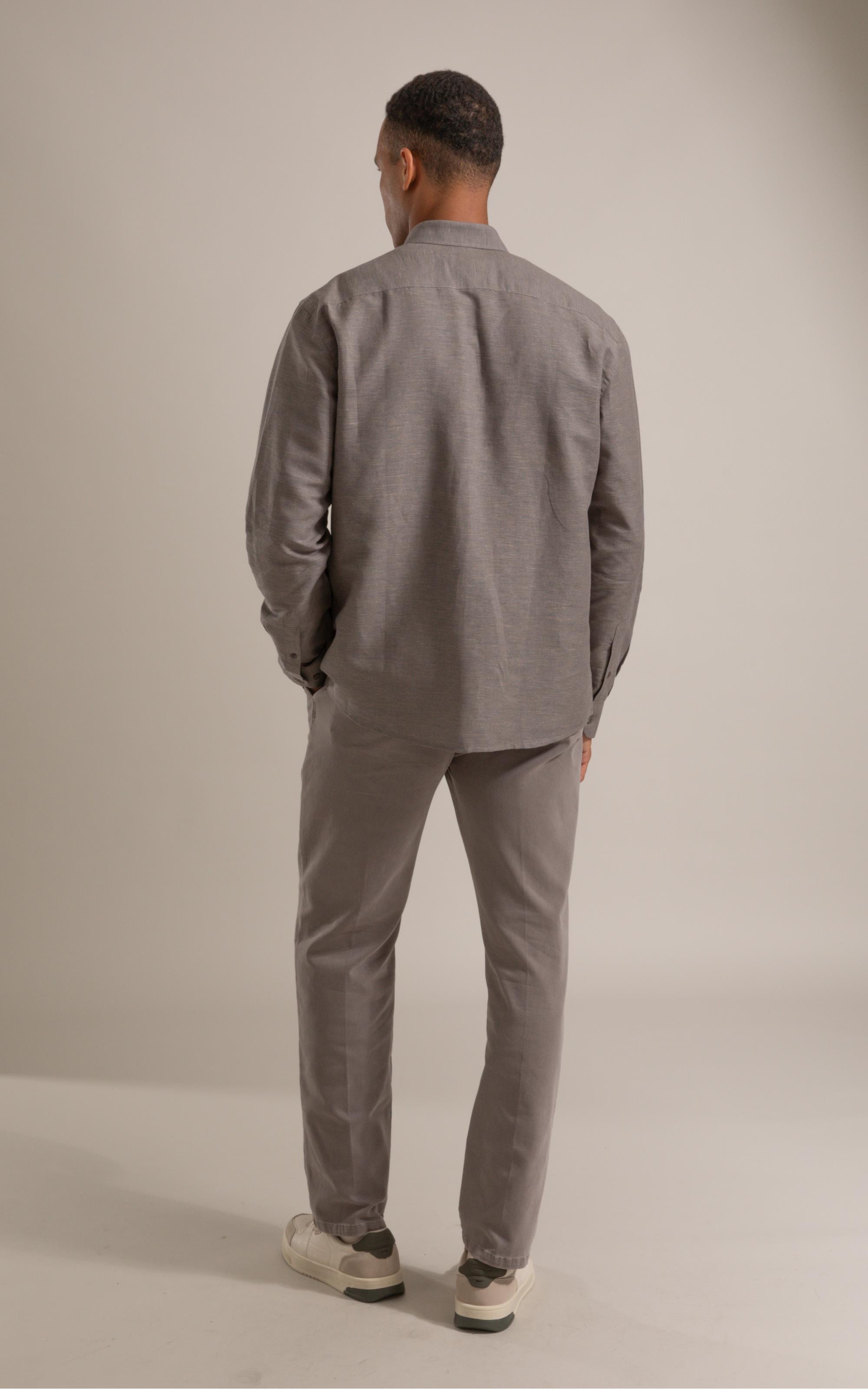 Camisa Linho Blend  Marco Ml Marrom