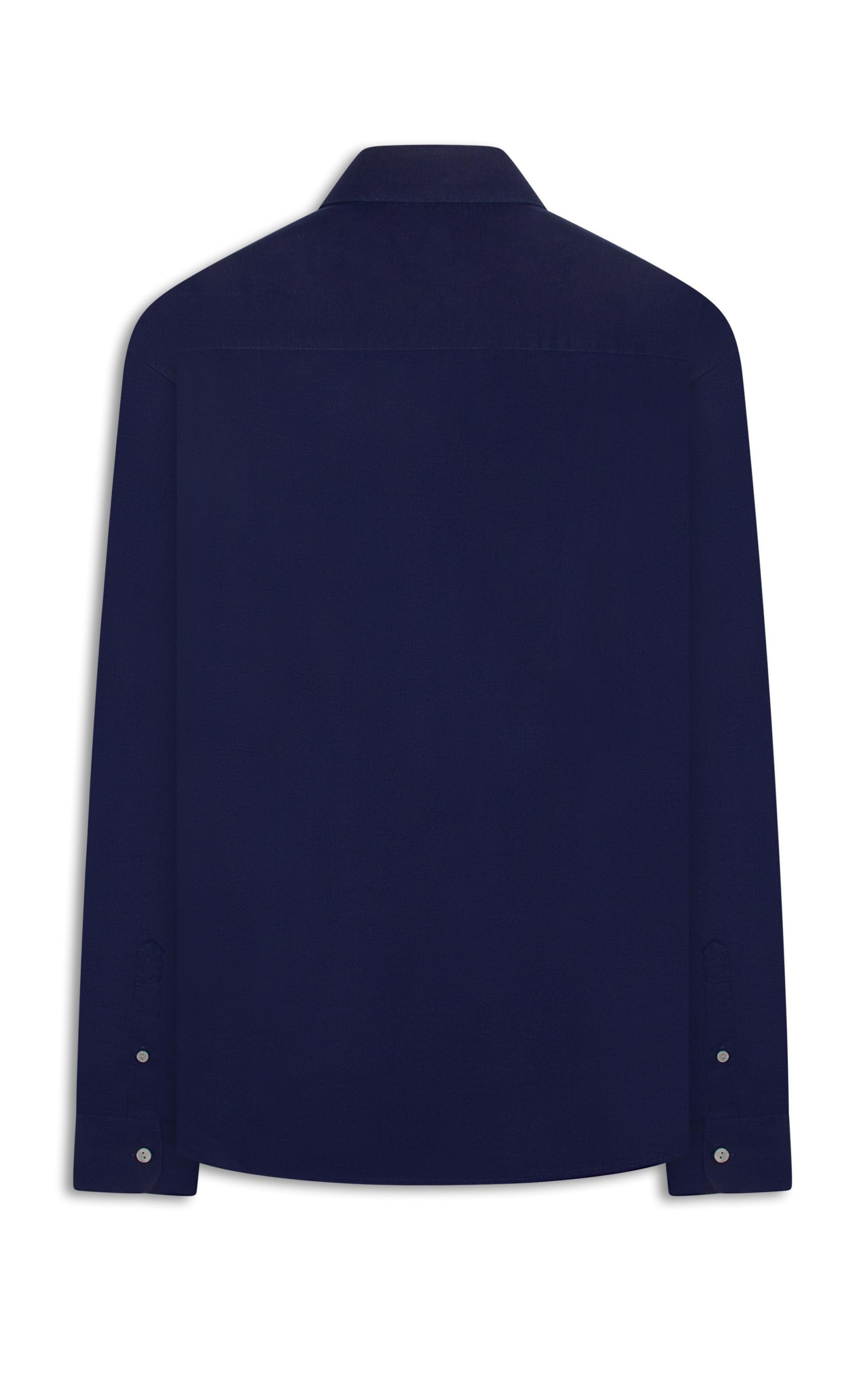Camisa Linho Blend Purple Blue