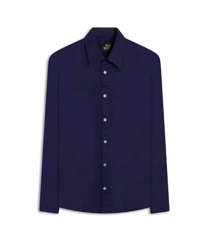 Camisa Linho Blend Purple Blue